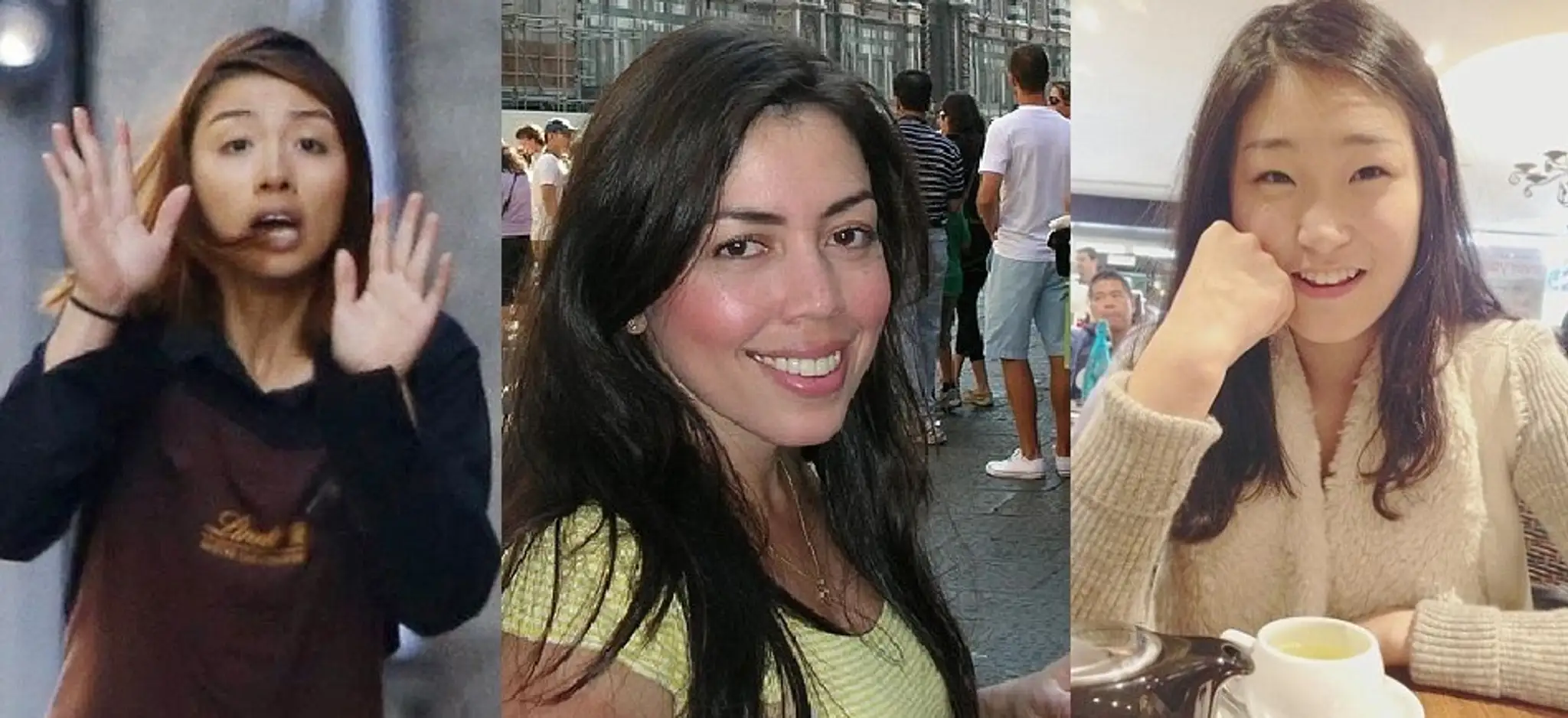 Zamestnankyne Lindt café - Elly Chen (vľavo), Harriate Denny (uprostred) a Jiuen Bae