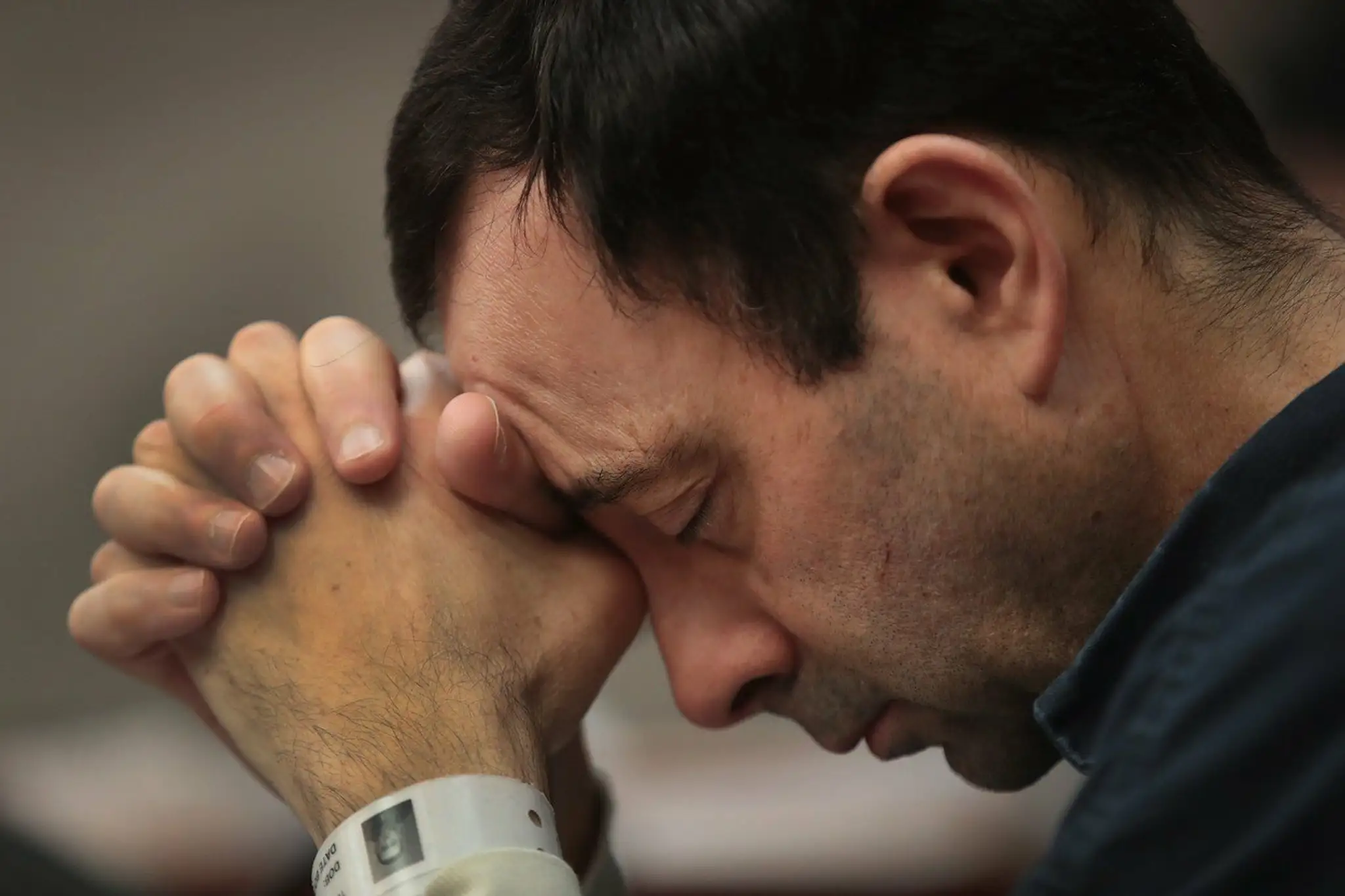 Larry Nassar počas súdneho pojednávania.