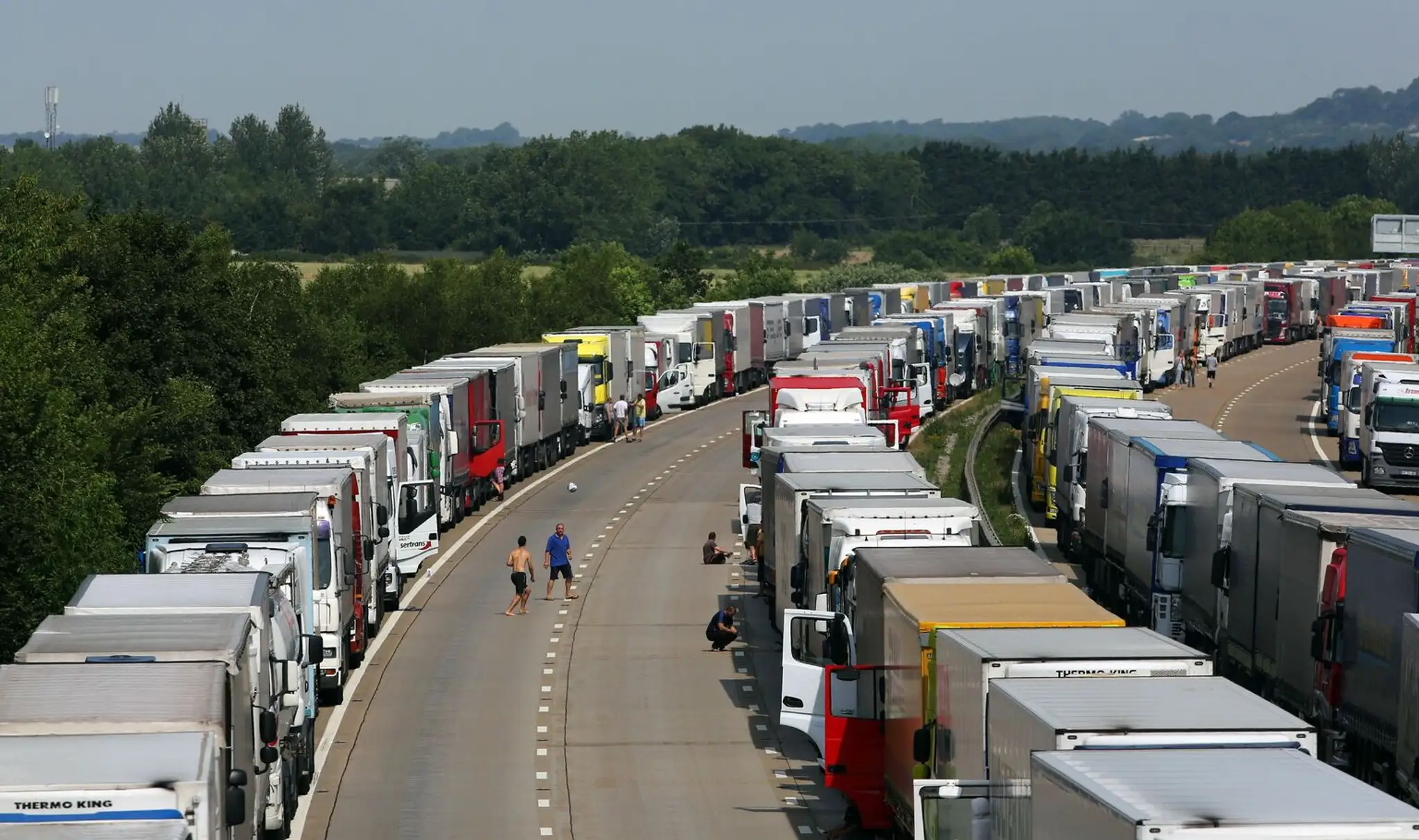 Kolóny v prístavnom meste Calais