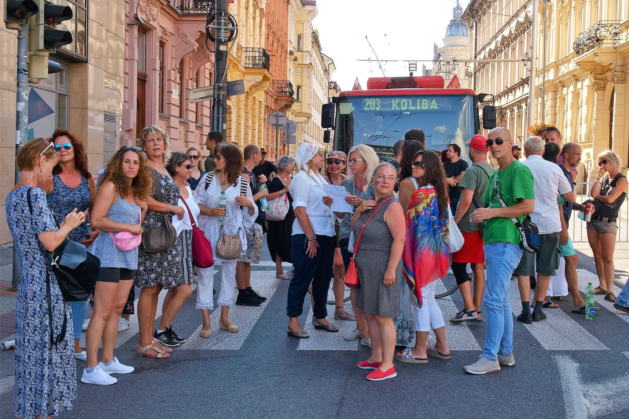 Účastníci protestného zhromaždenia proti opatreniam vlády.