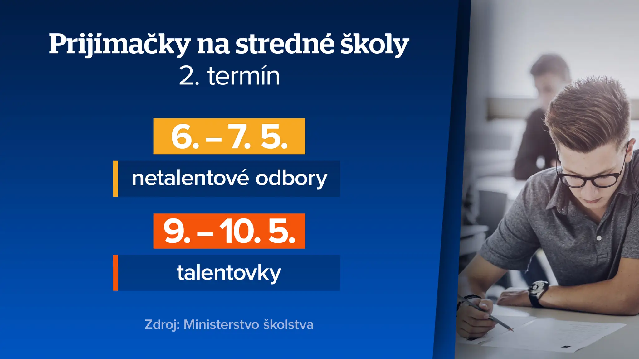 Prijímačky na stredné školy - druhý termín