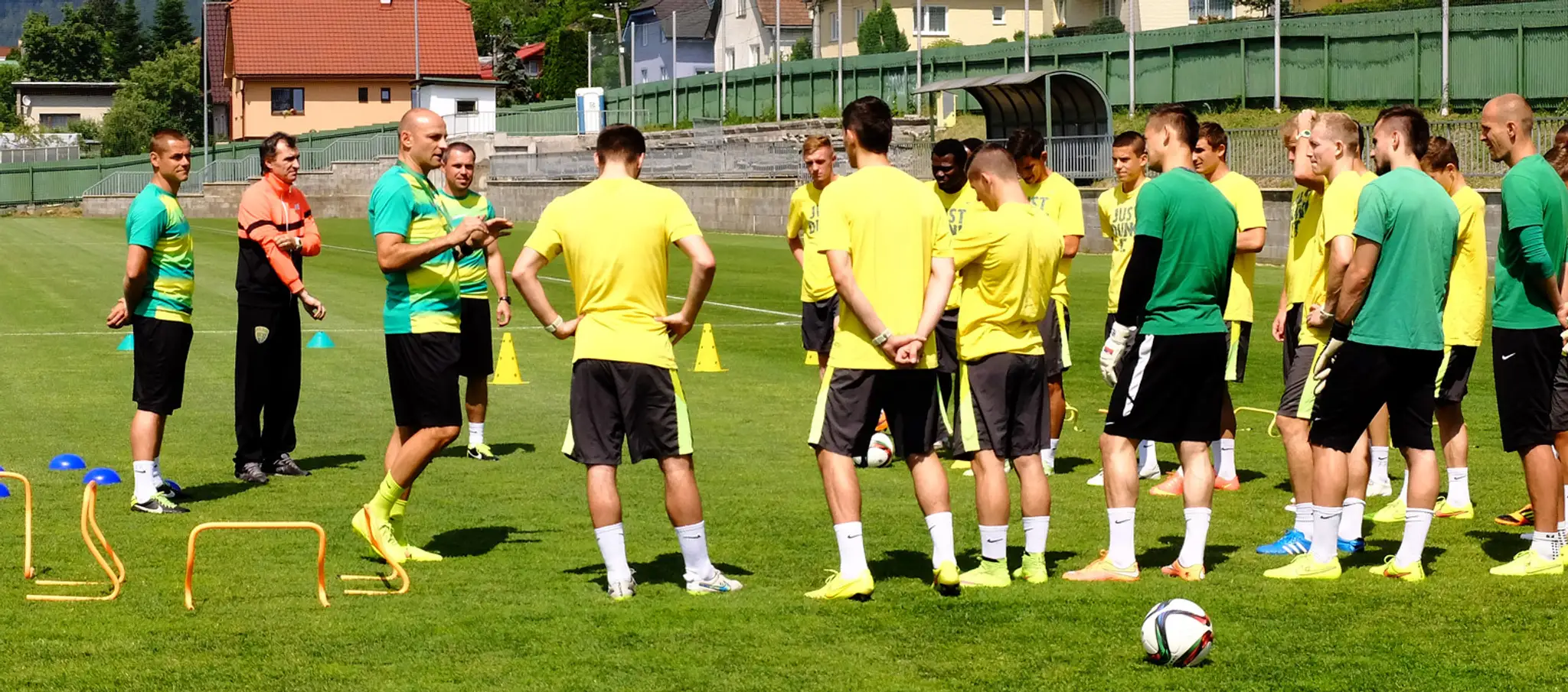 Žilinskí futbalisti na tréningu