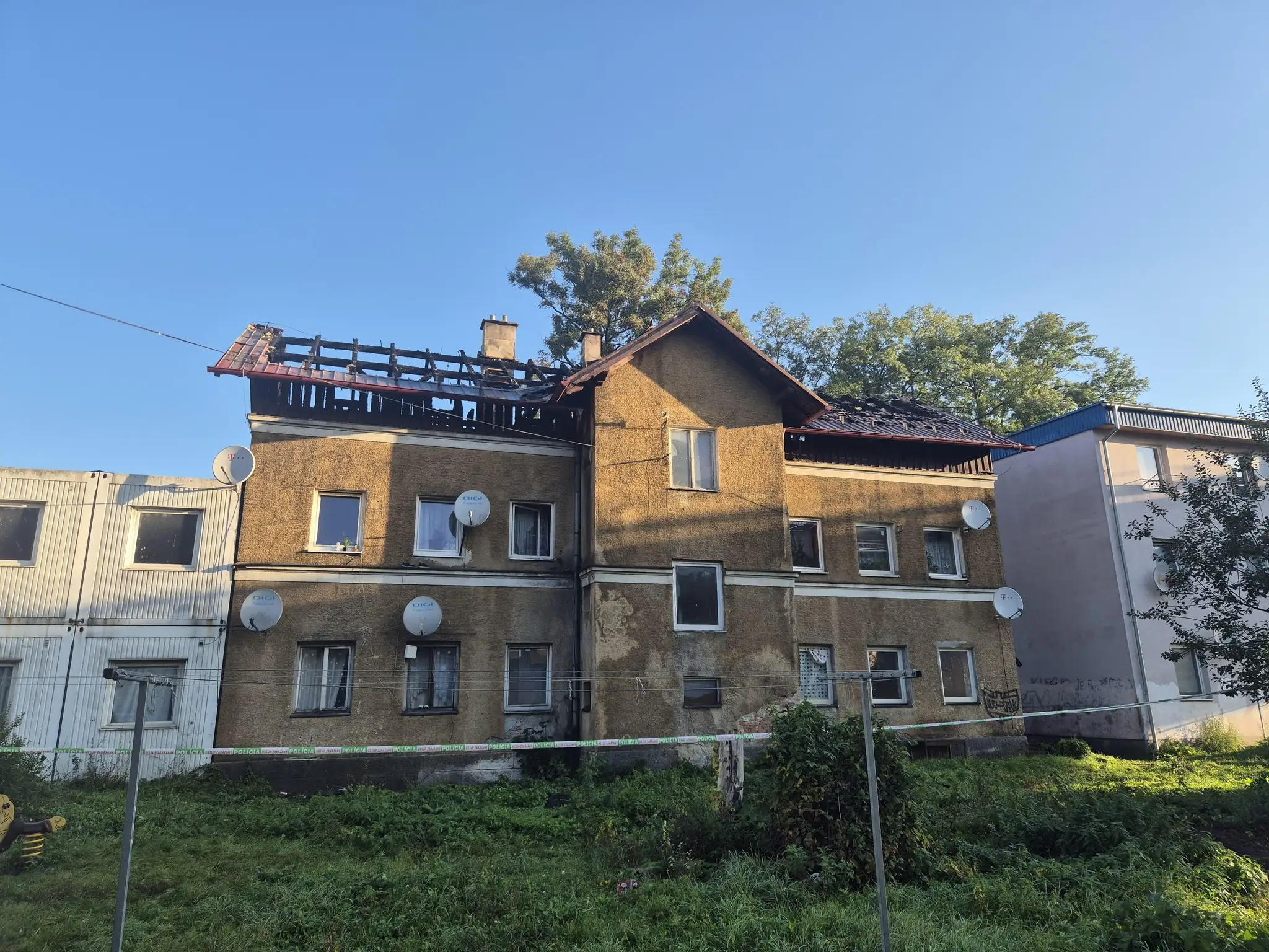Žilinská bytovka po požiari