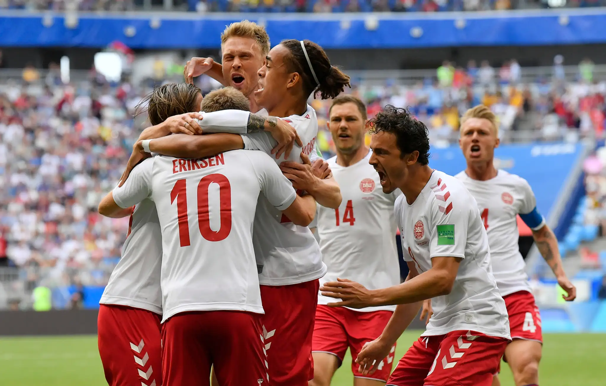 Dánsky tím počas MS 2018.