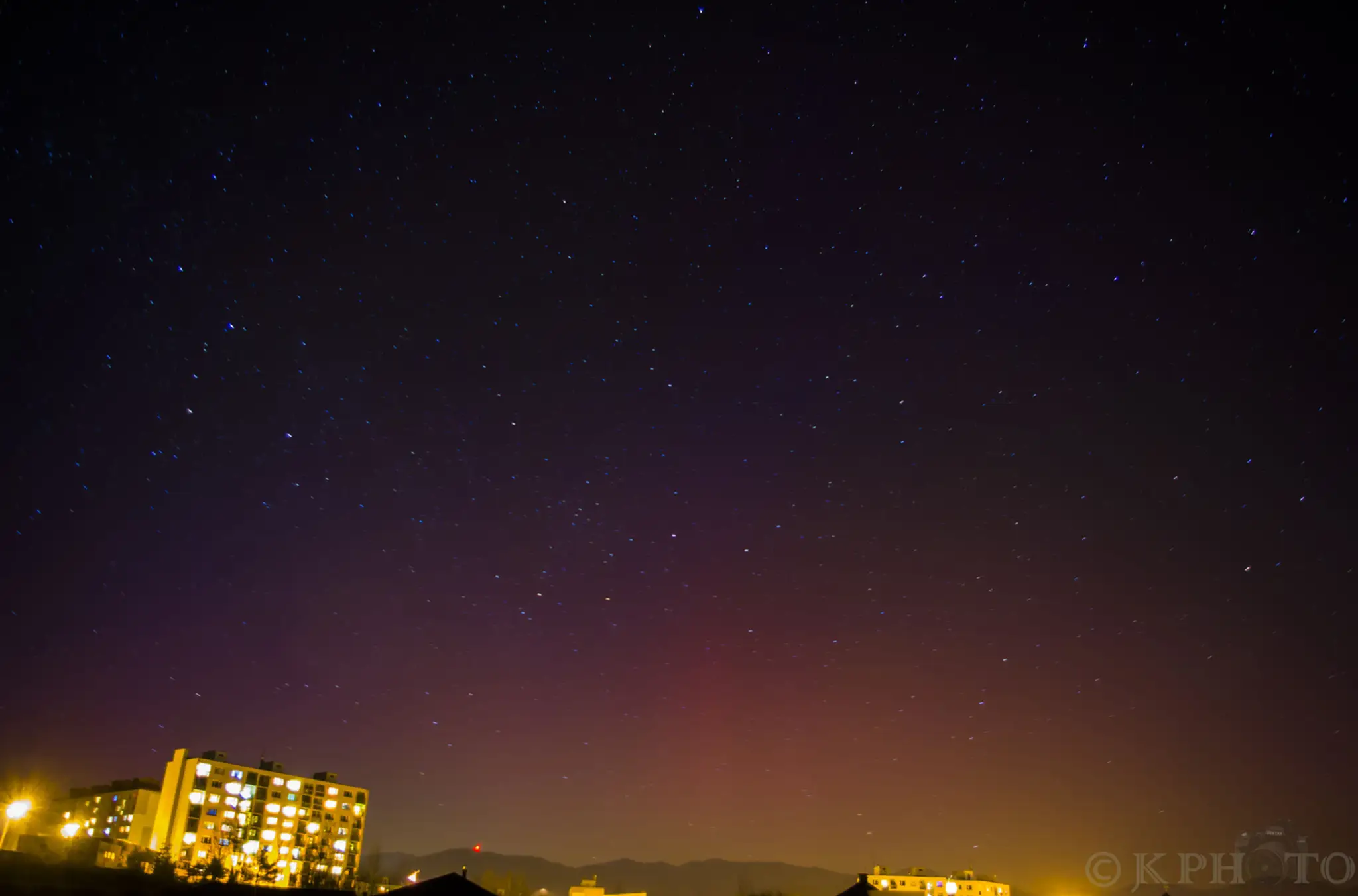Polárna žiara nad Breznom.