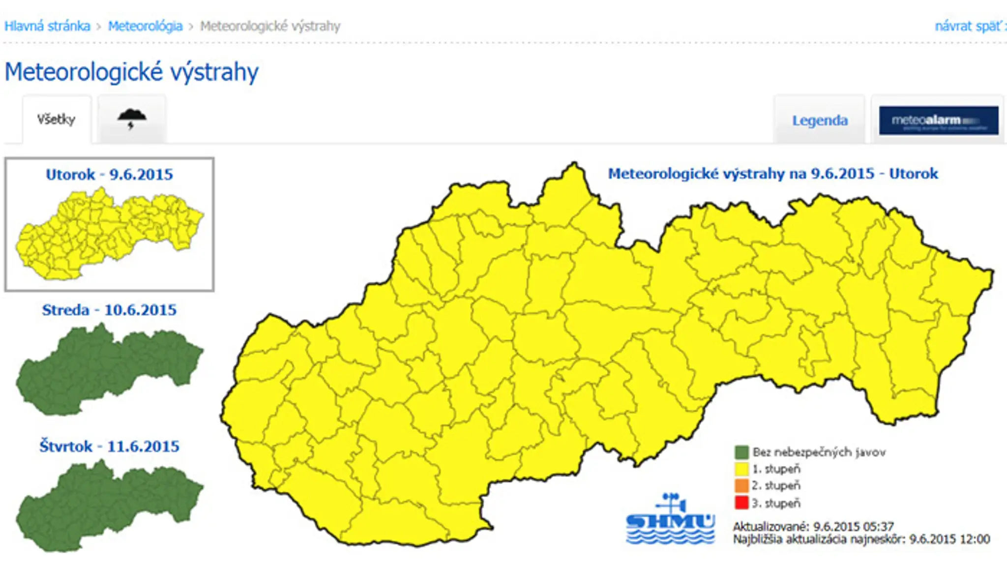 Aj na dnes platí výstraha kvôli dažďu pre celé Slovensko.