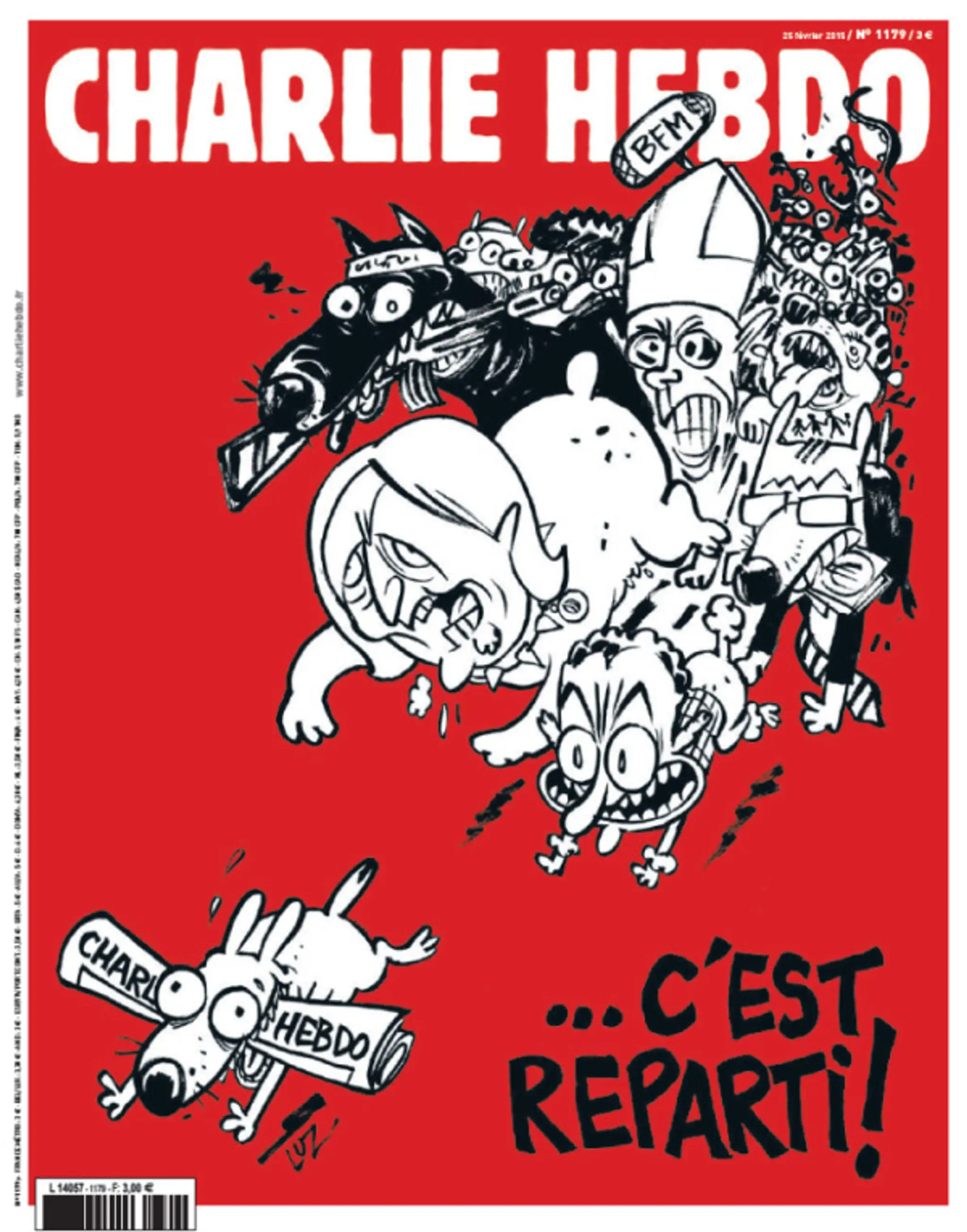 Charlie Hebdo, druhé číslo po masakre