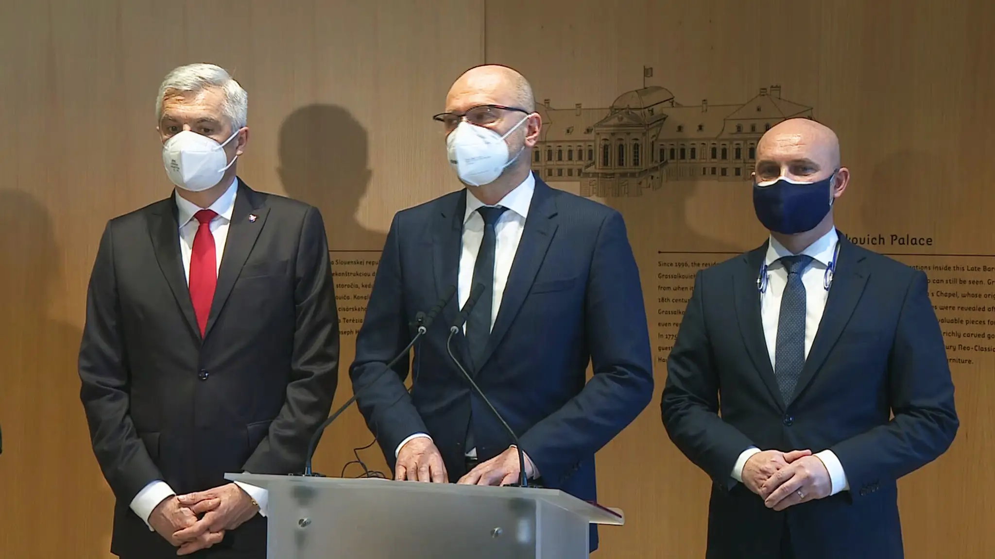 Ivan Korčok, Richard Sulík a Branislav Gröhling.