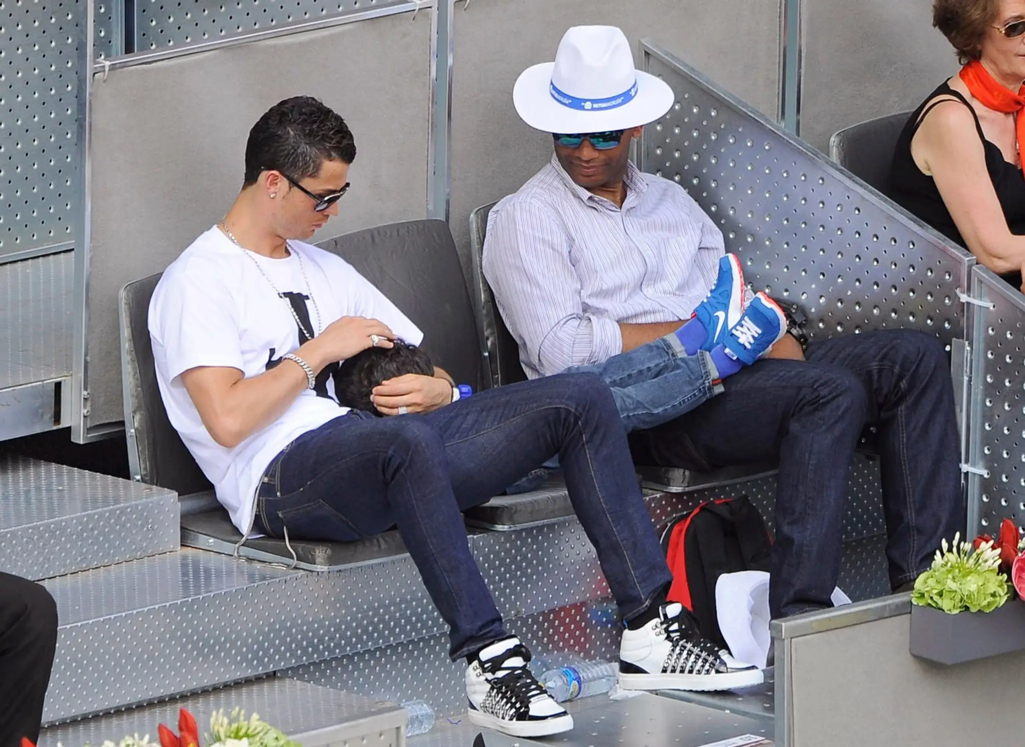 Ronaldo na tenisovom turnaji v Madride.