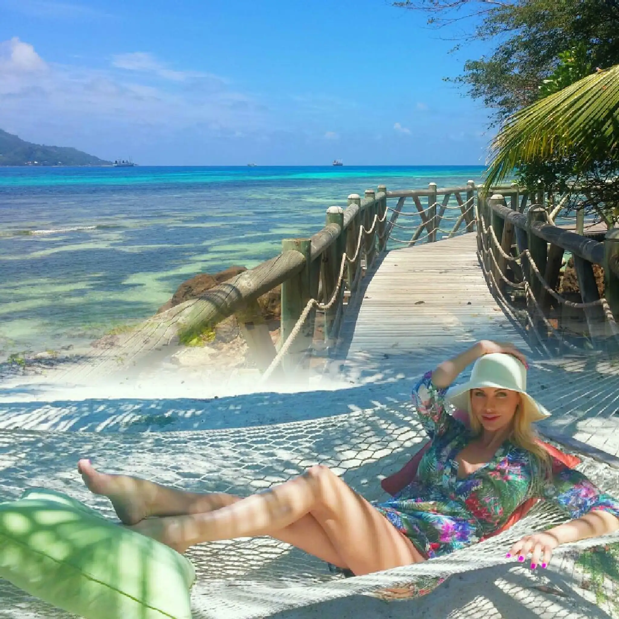 Eva Cifrová na Seychelách.