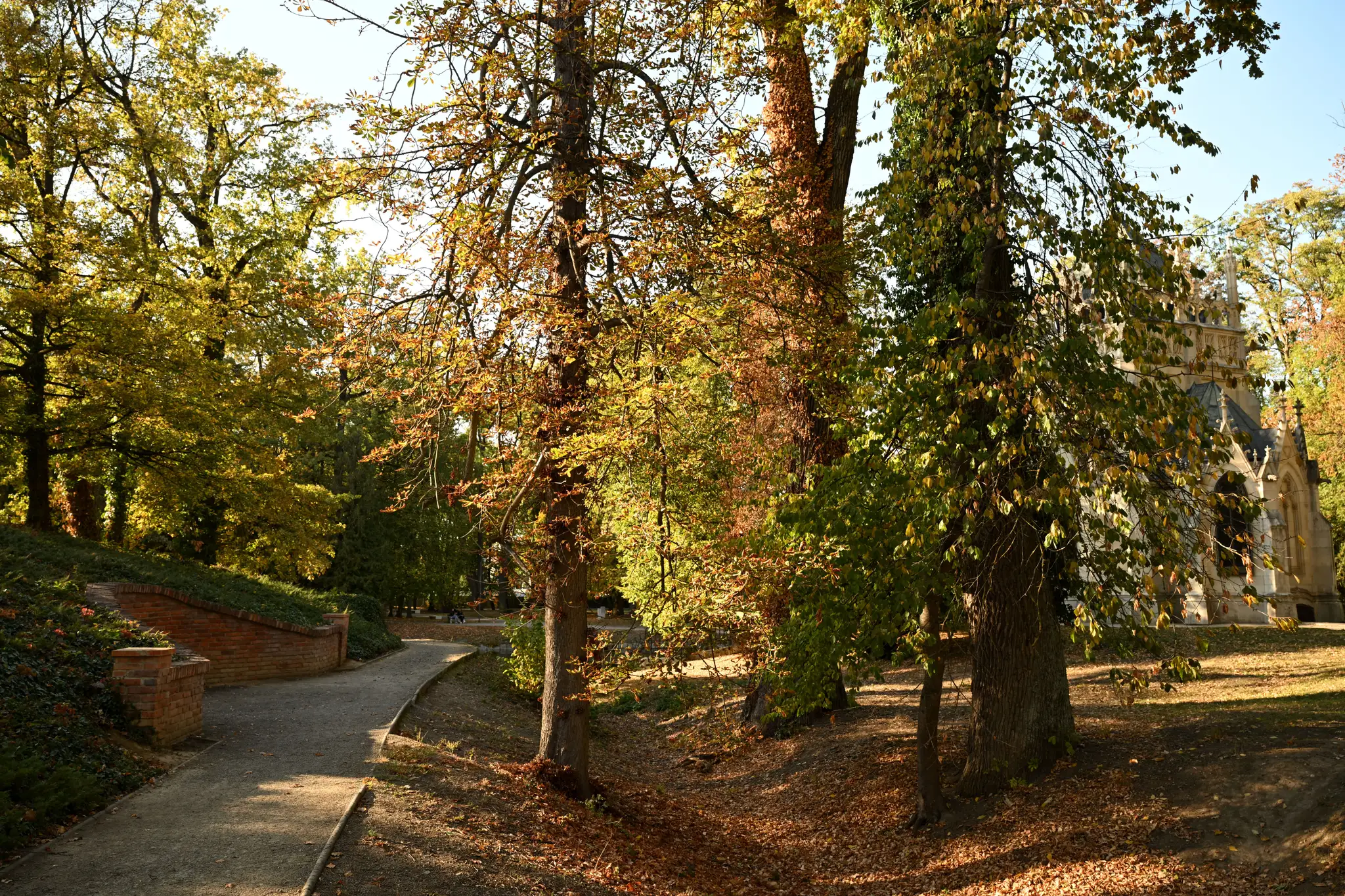 Jeseň, park.