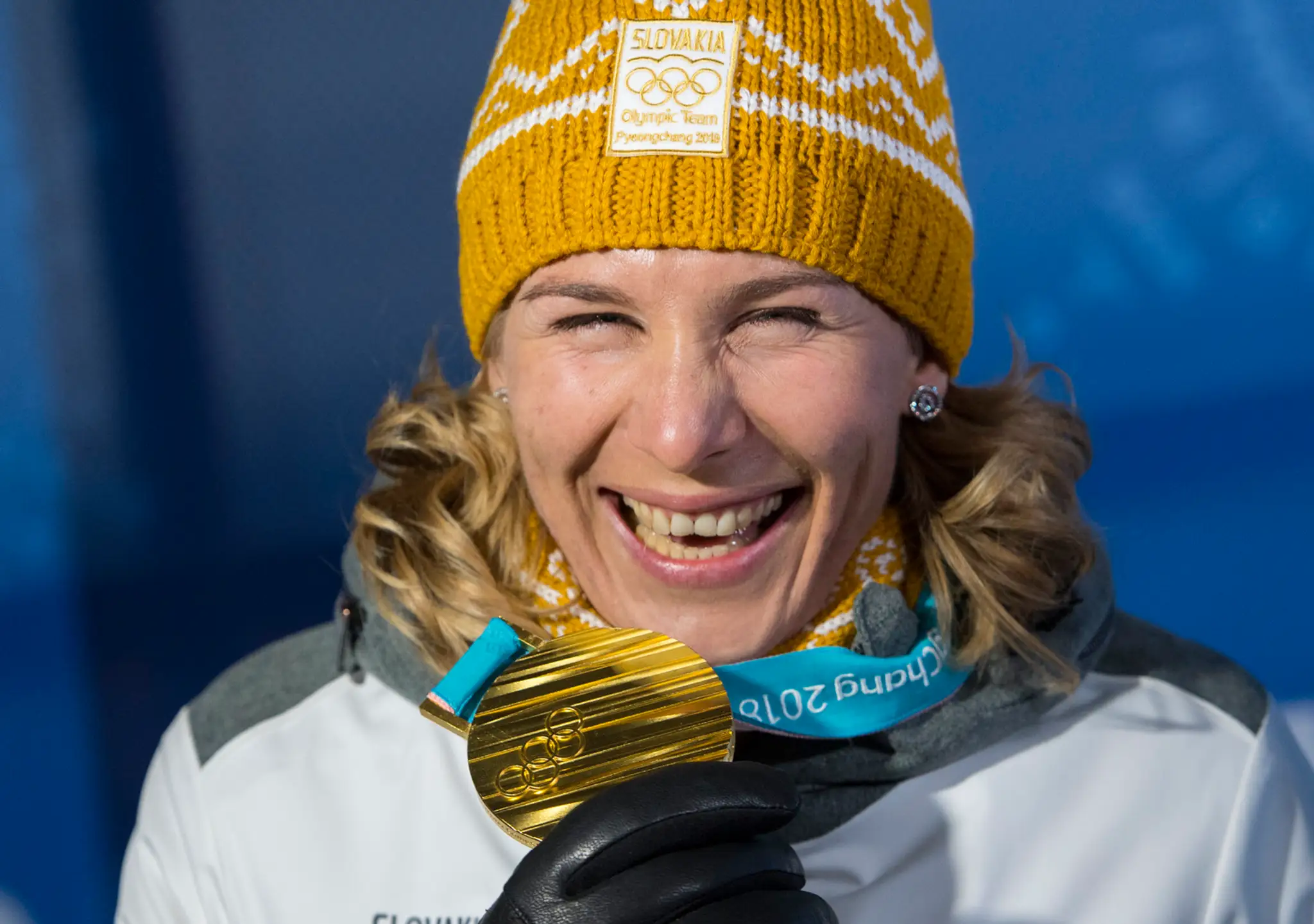 Anastasia Kuzminová získala v Pjongčangu zlatú medailu.