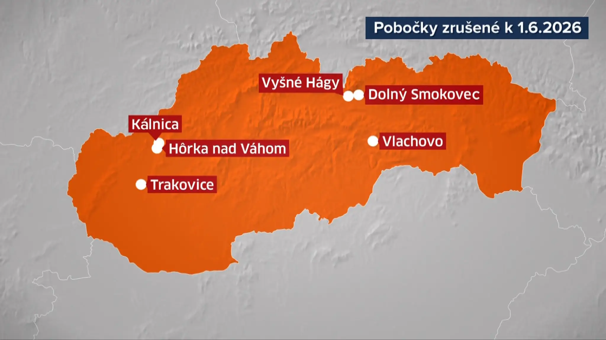 Rušenie pobočiek pošty