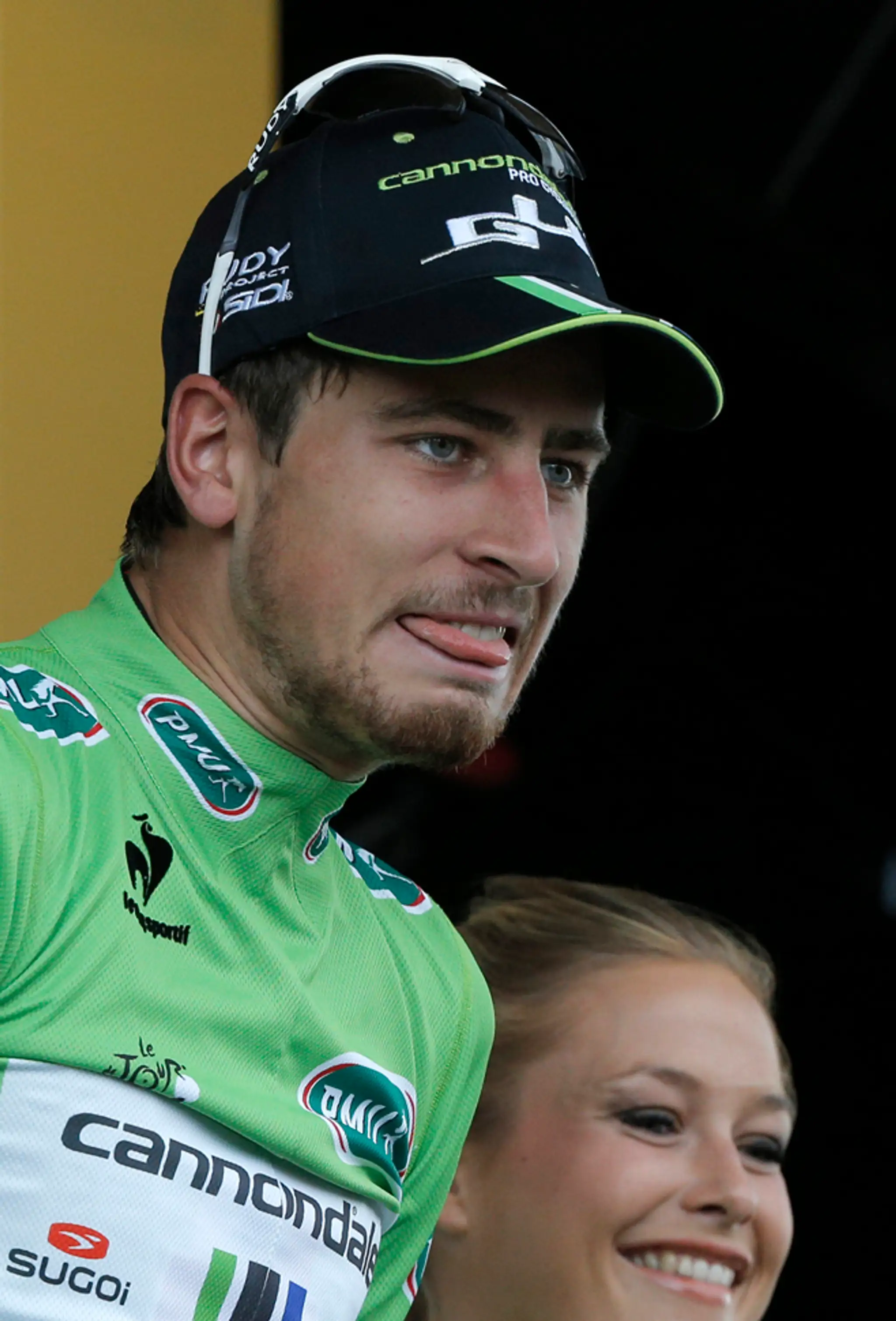 Peter Sagan po 2. etape TdF v Británii.