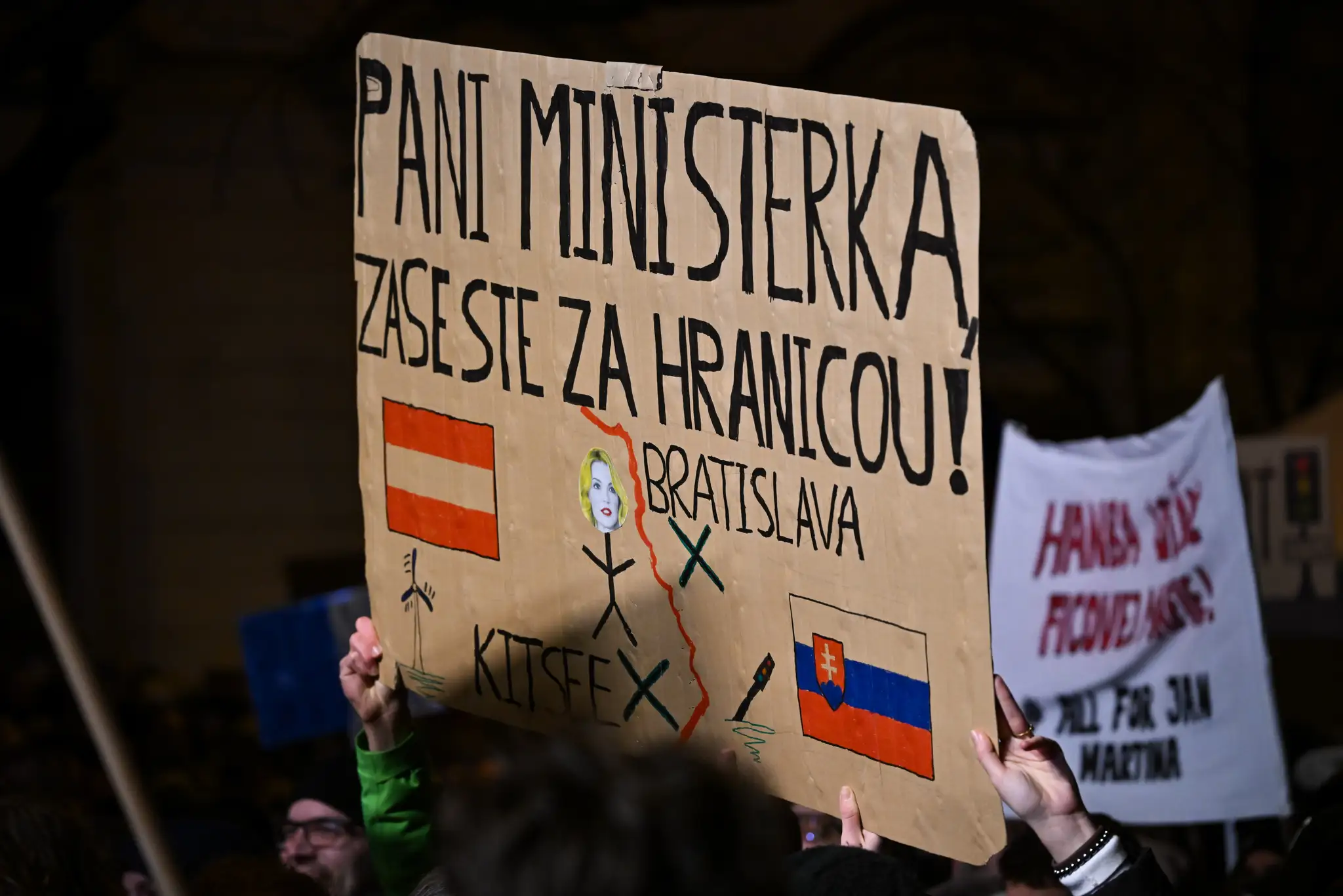 Opozičné protesty v Bratislave.