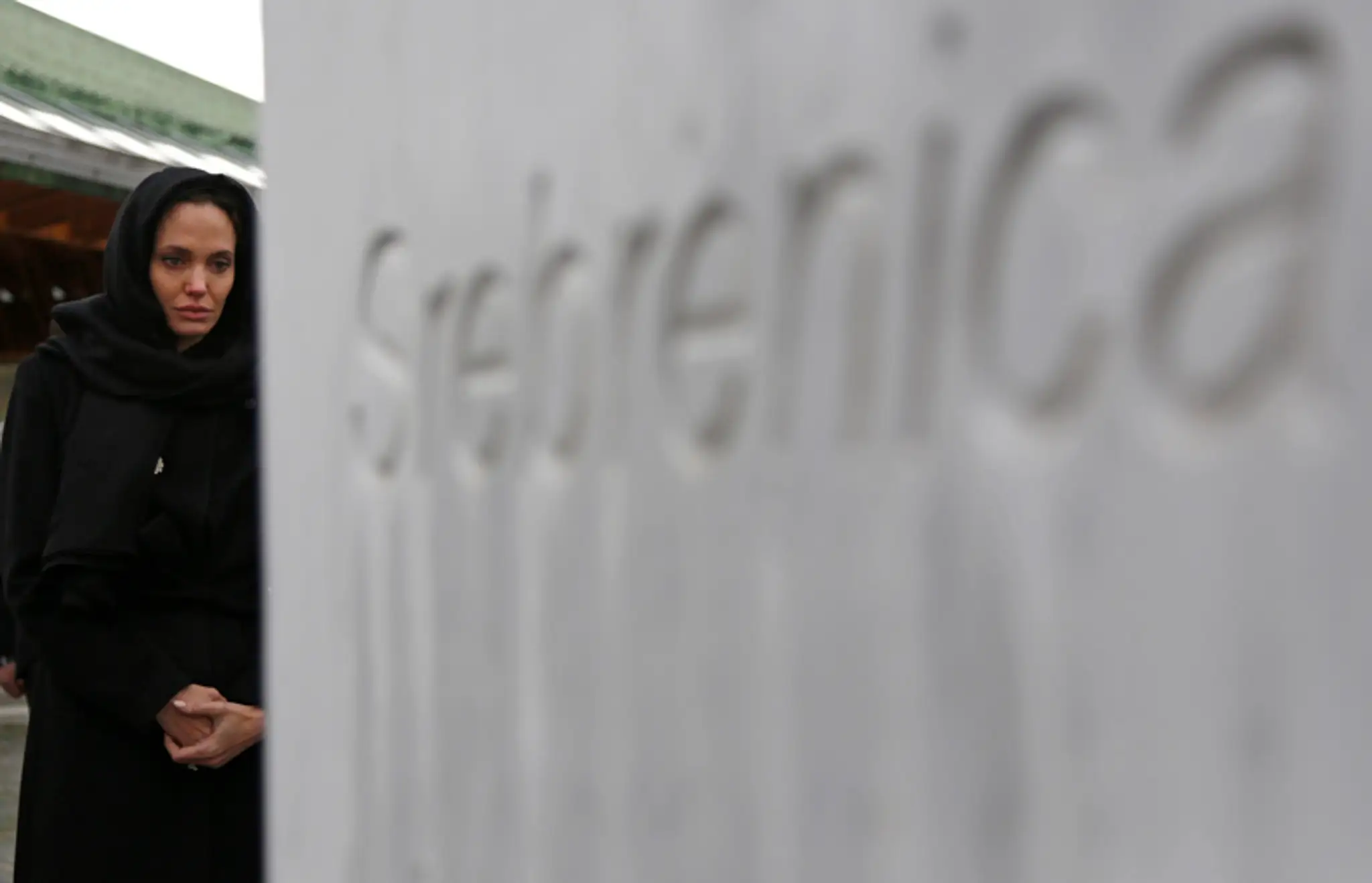 Angelina Jolie v Srebrenici