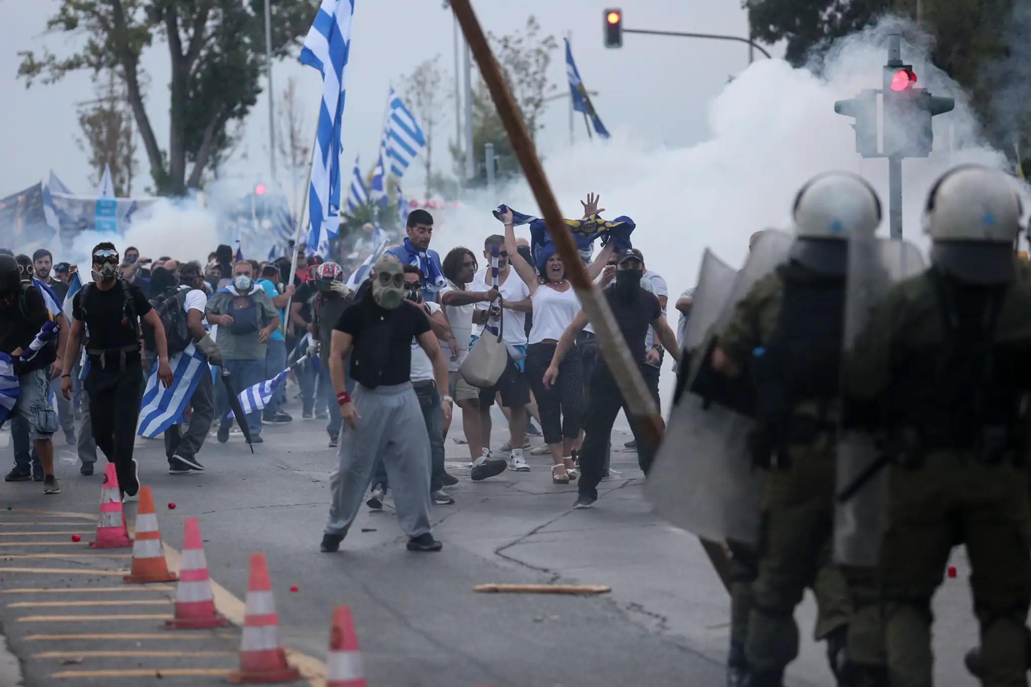 Protest v Thessalonikách.