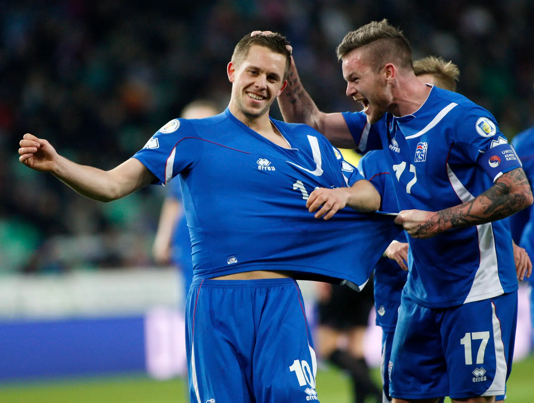 Radosť islandských futbalistov