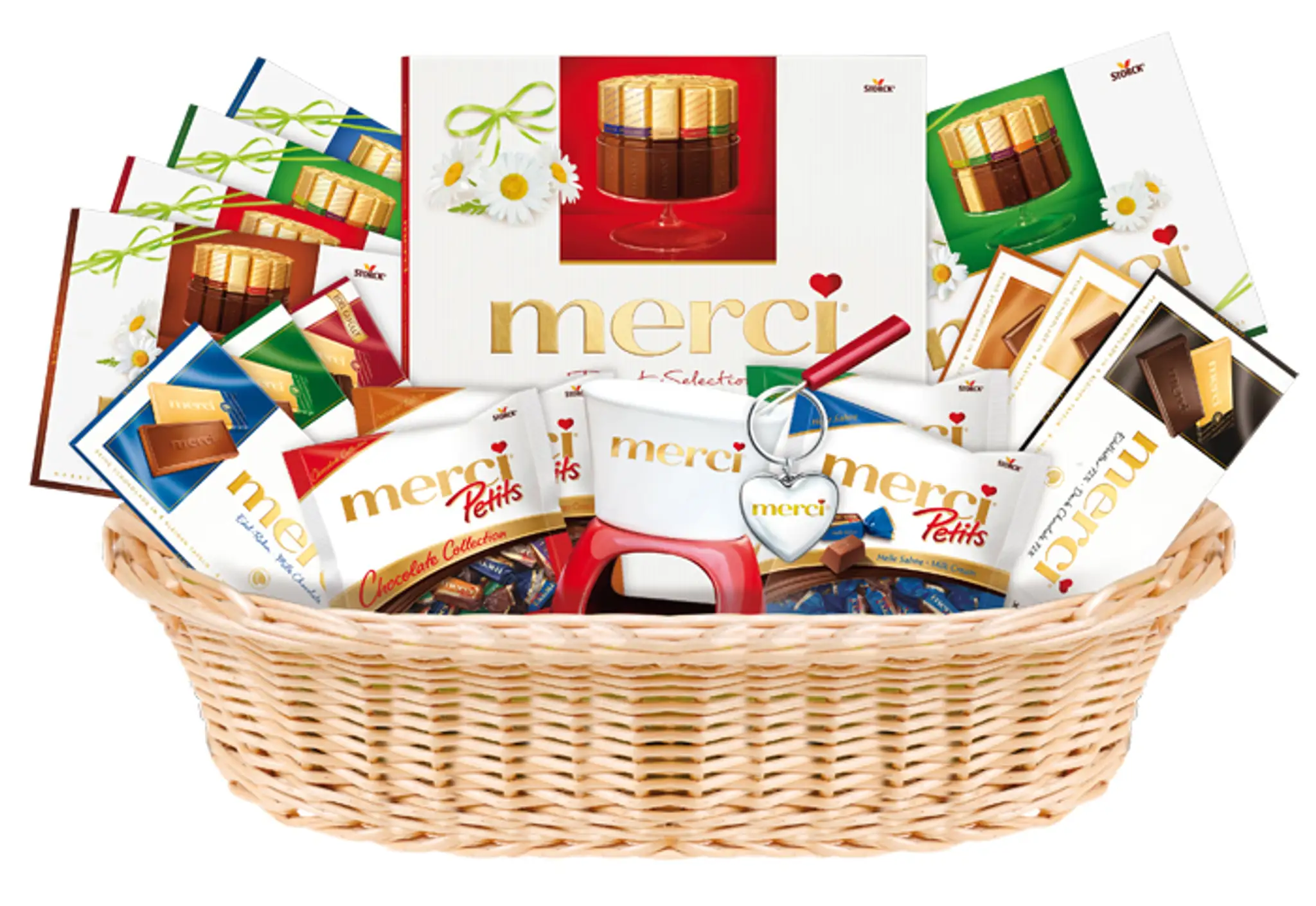 Košík plný merci.