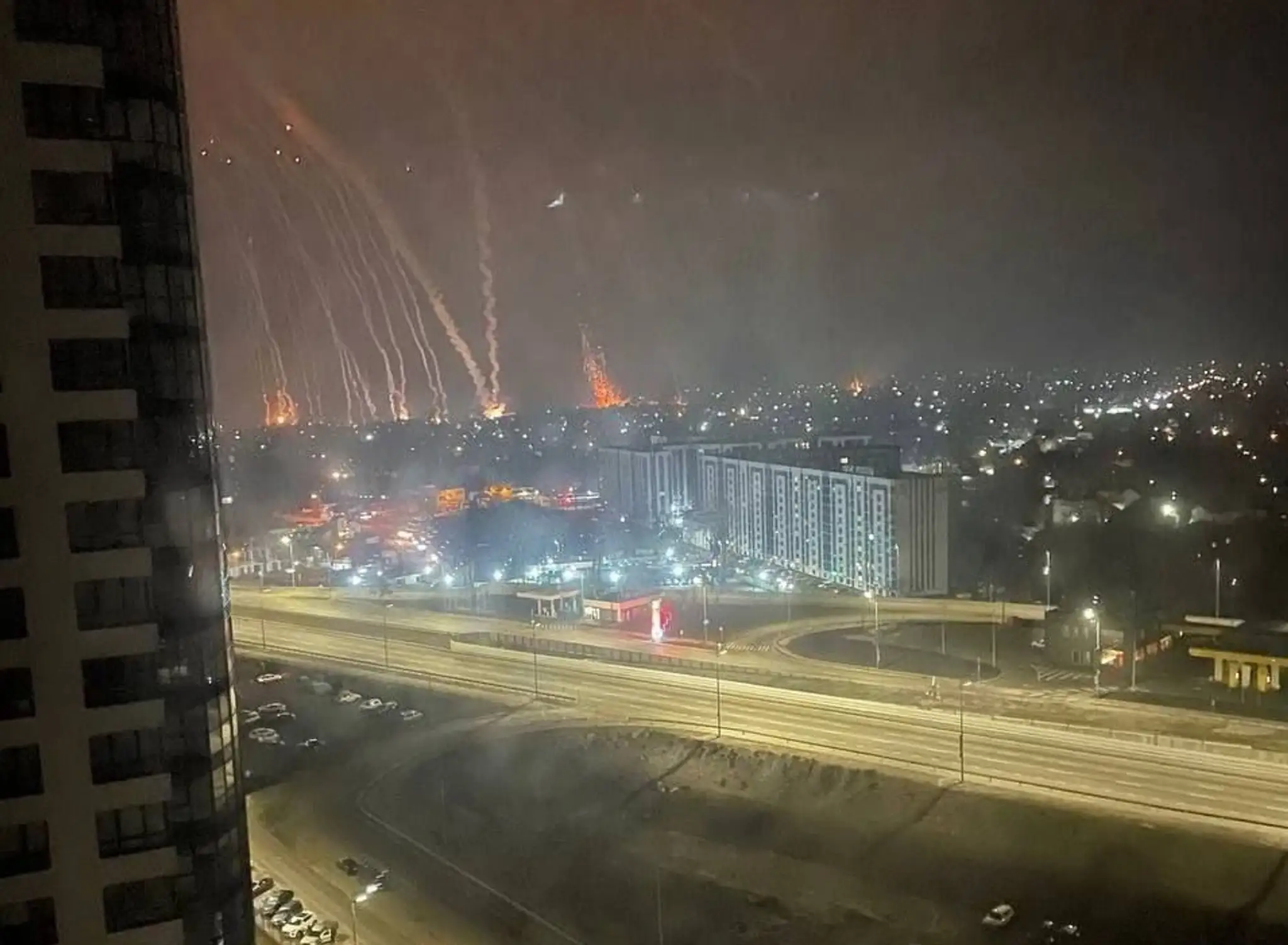 Bombadrovanie v Kyjeve.