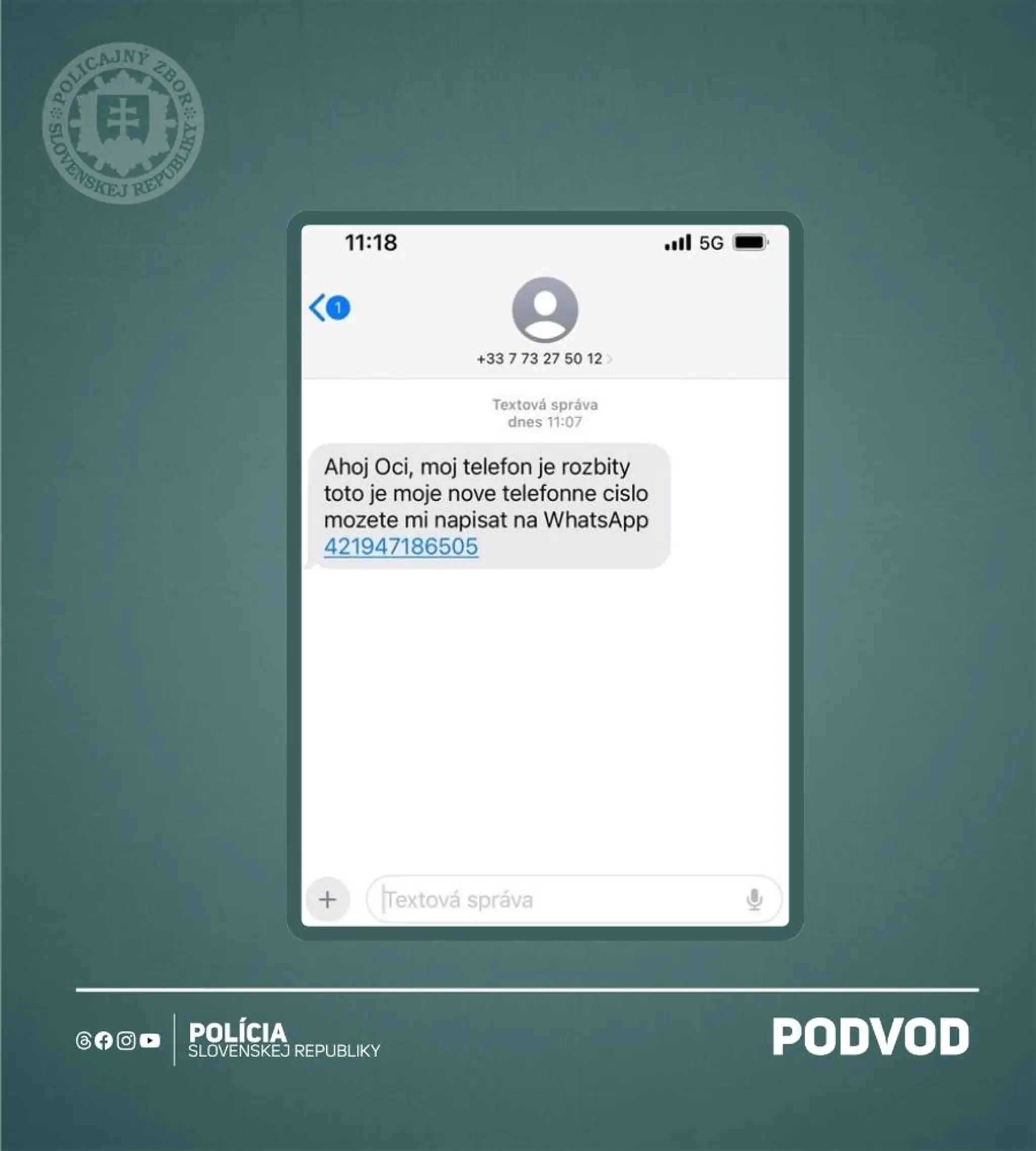 Podvodné SMS správy