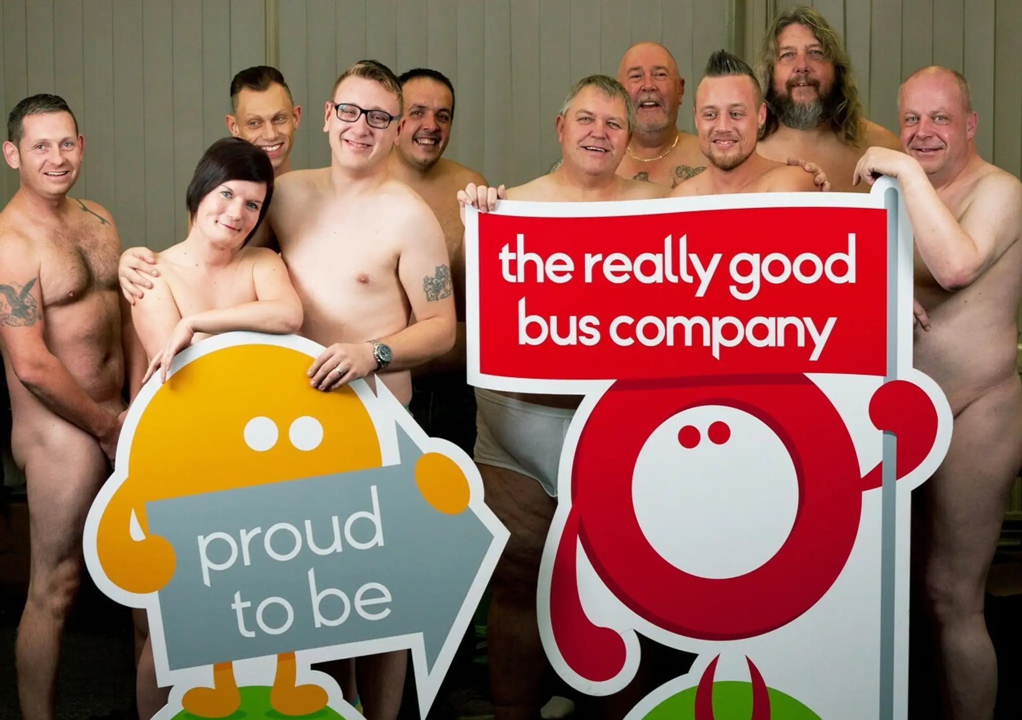 Charitatívny kalendár vodičov autobusov.
