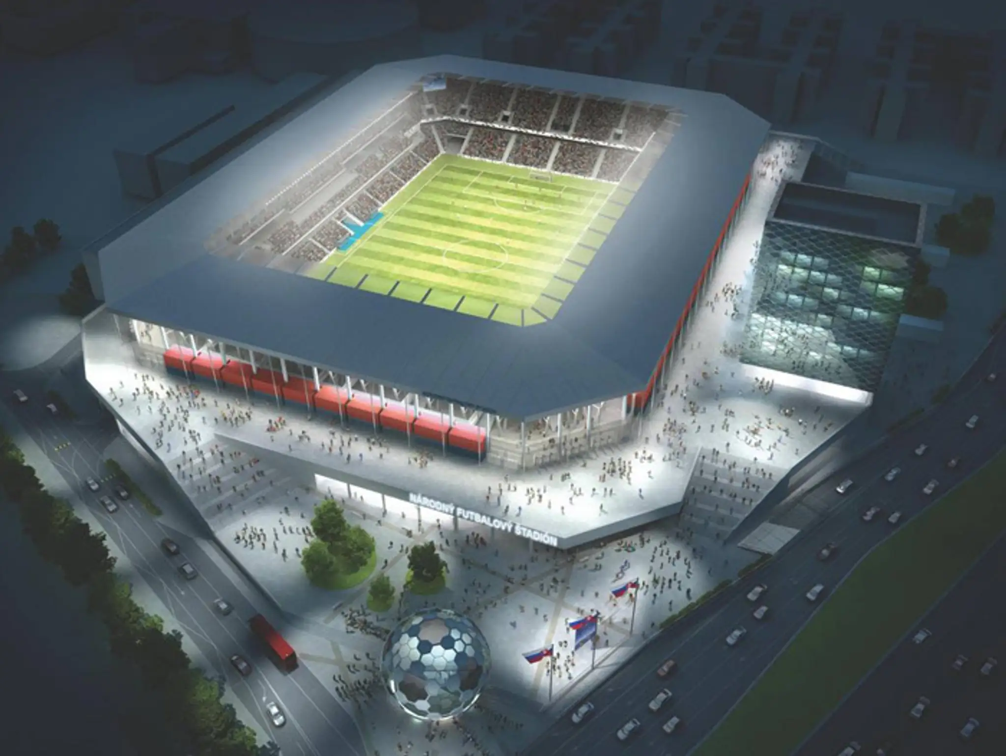 Vizualizácia národného futbalového štadióna