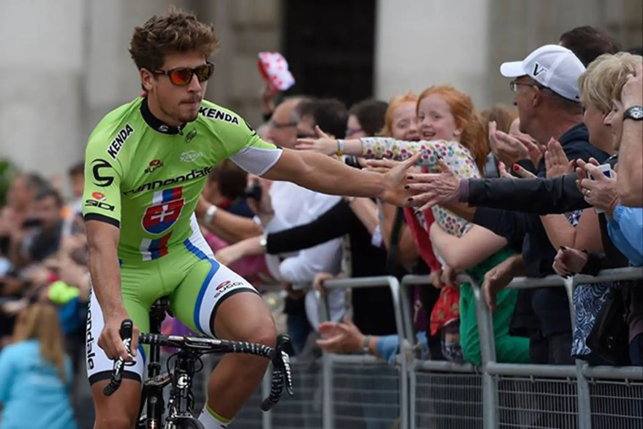 Peter Sagan na horskej prémii v 10. etapa TdF.