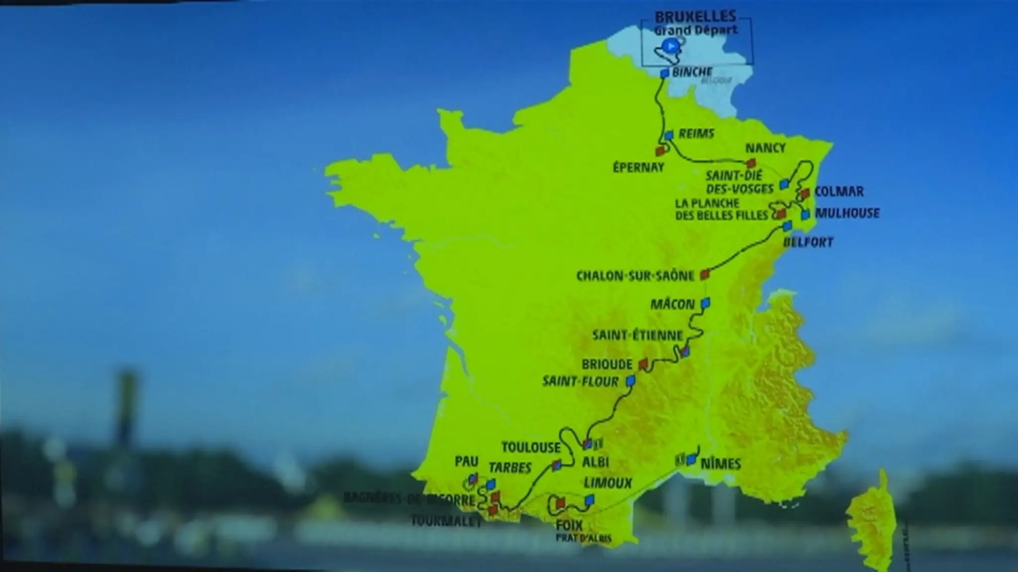 Trasa Tour de France 2019.