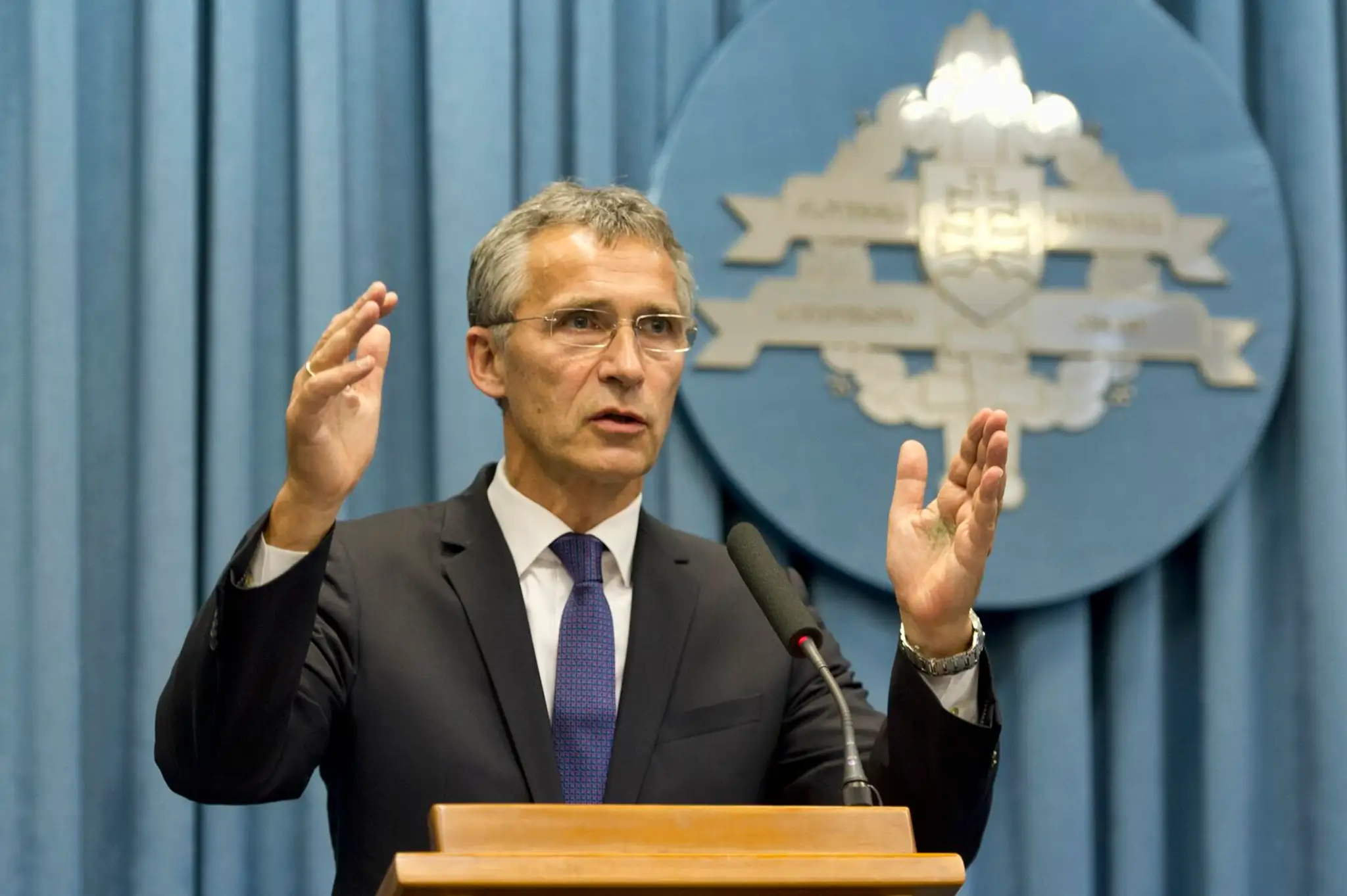 Na snímke generálny tajomník NATO Jens Stoltenberg
