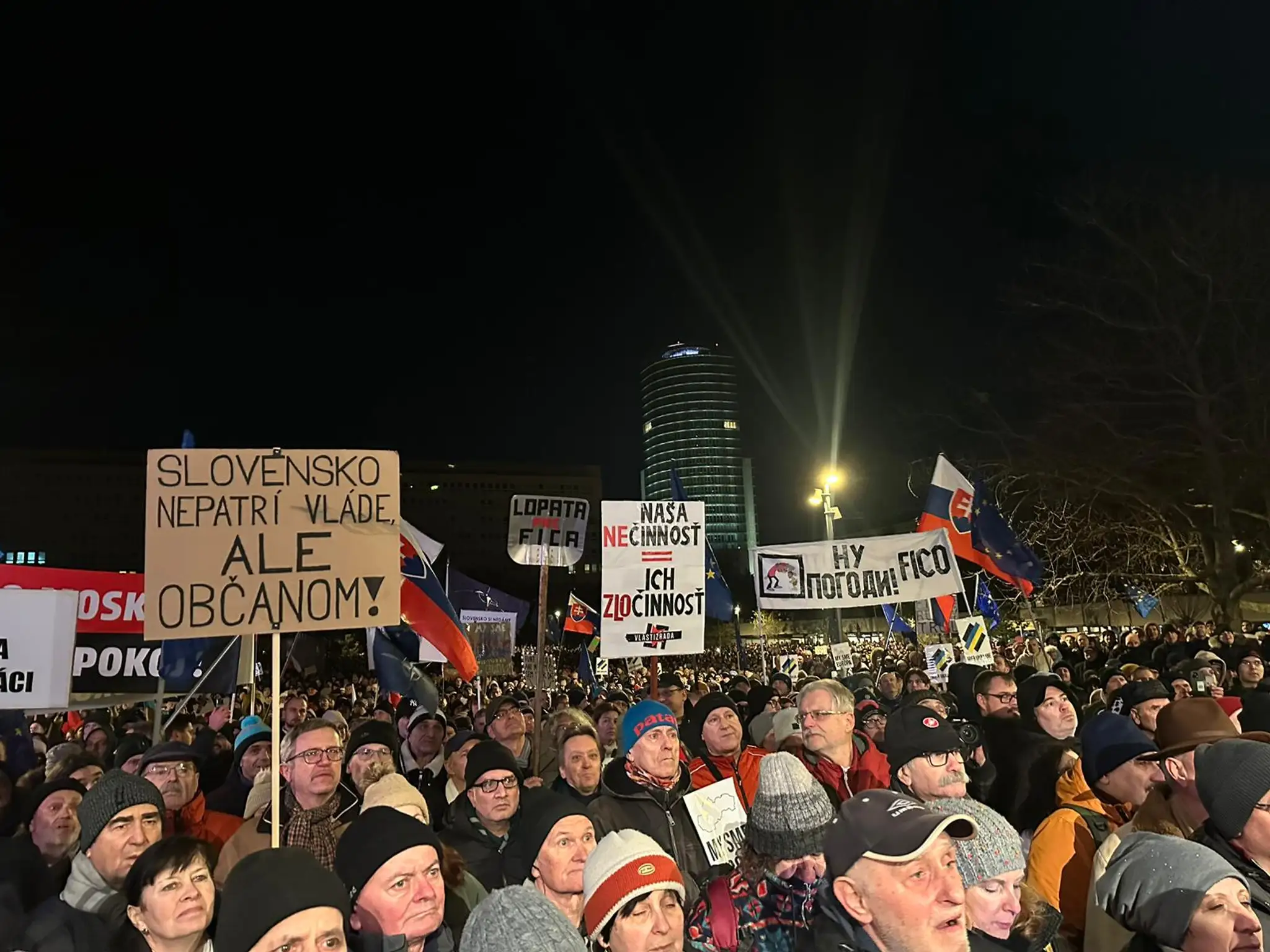 Protest v Bratislave.