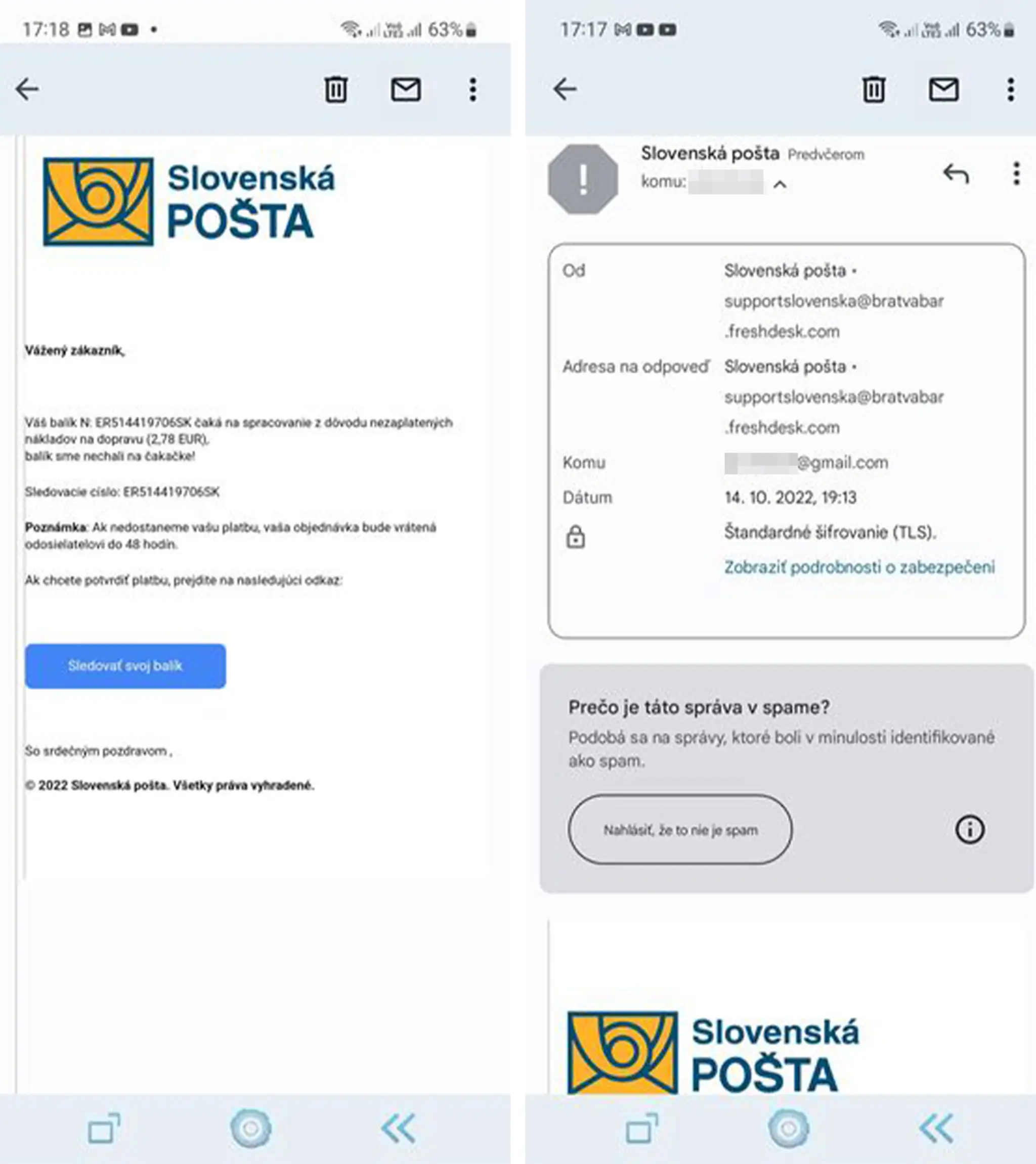 Podvodný mail
