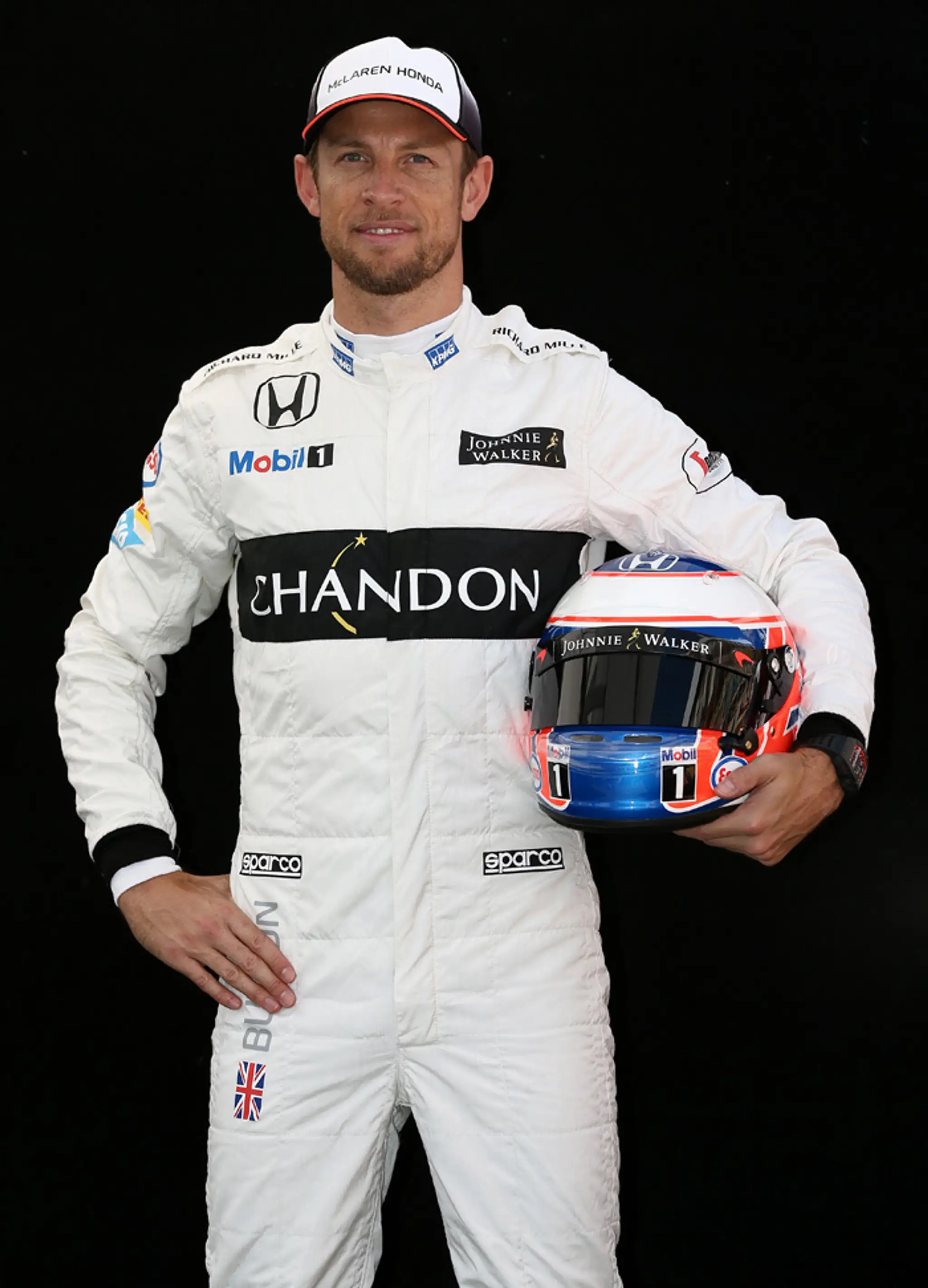 Britský jazdec tímu McLaren Jenson Button.