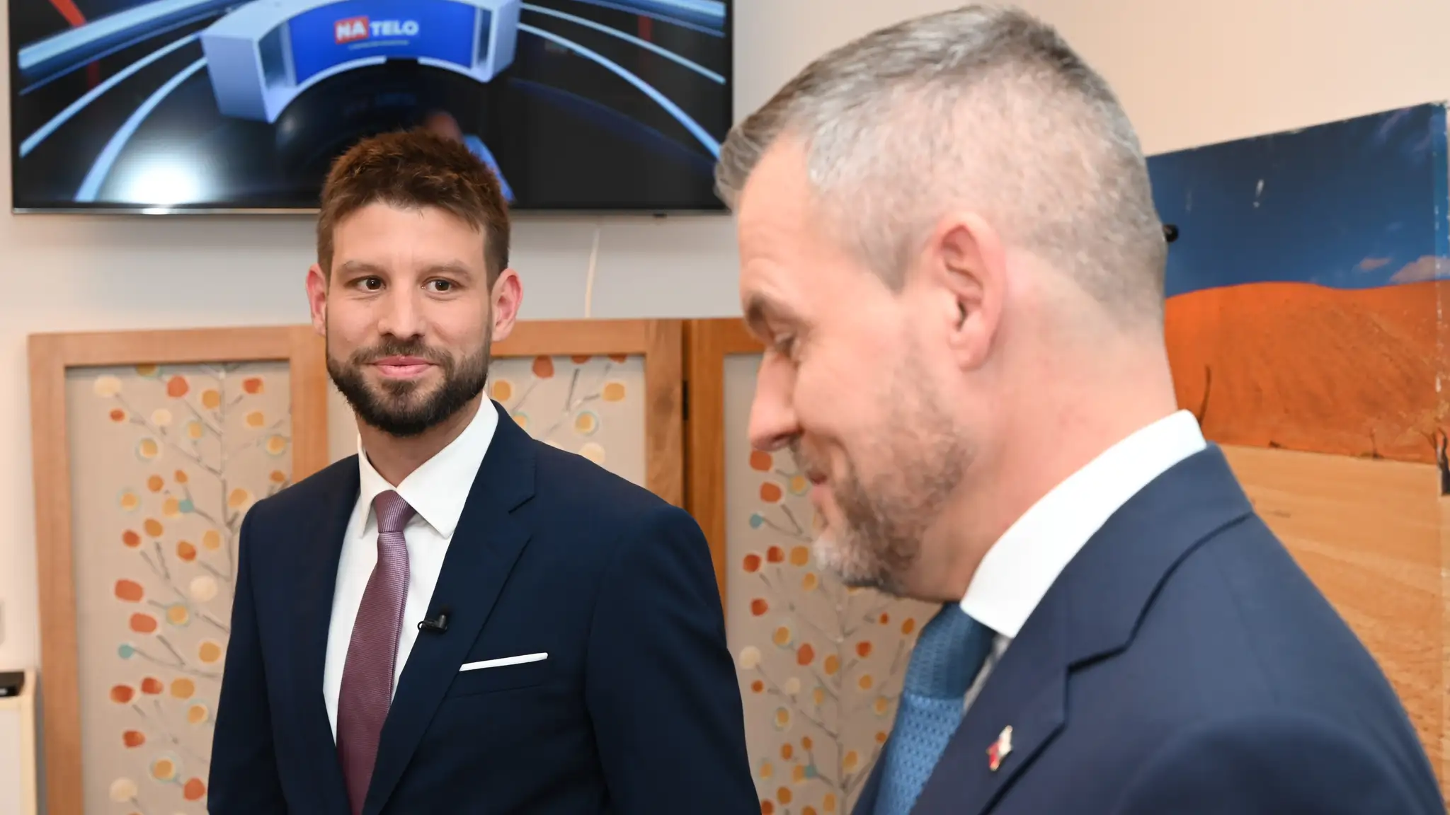 Michal Šimečka a Peter Pellegrini v relácii Na telo.