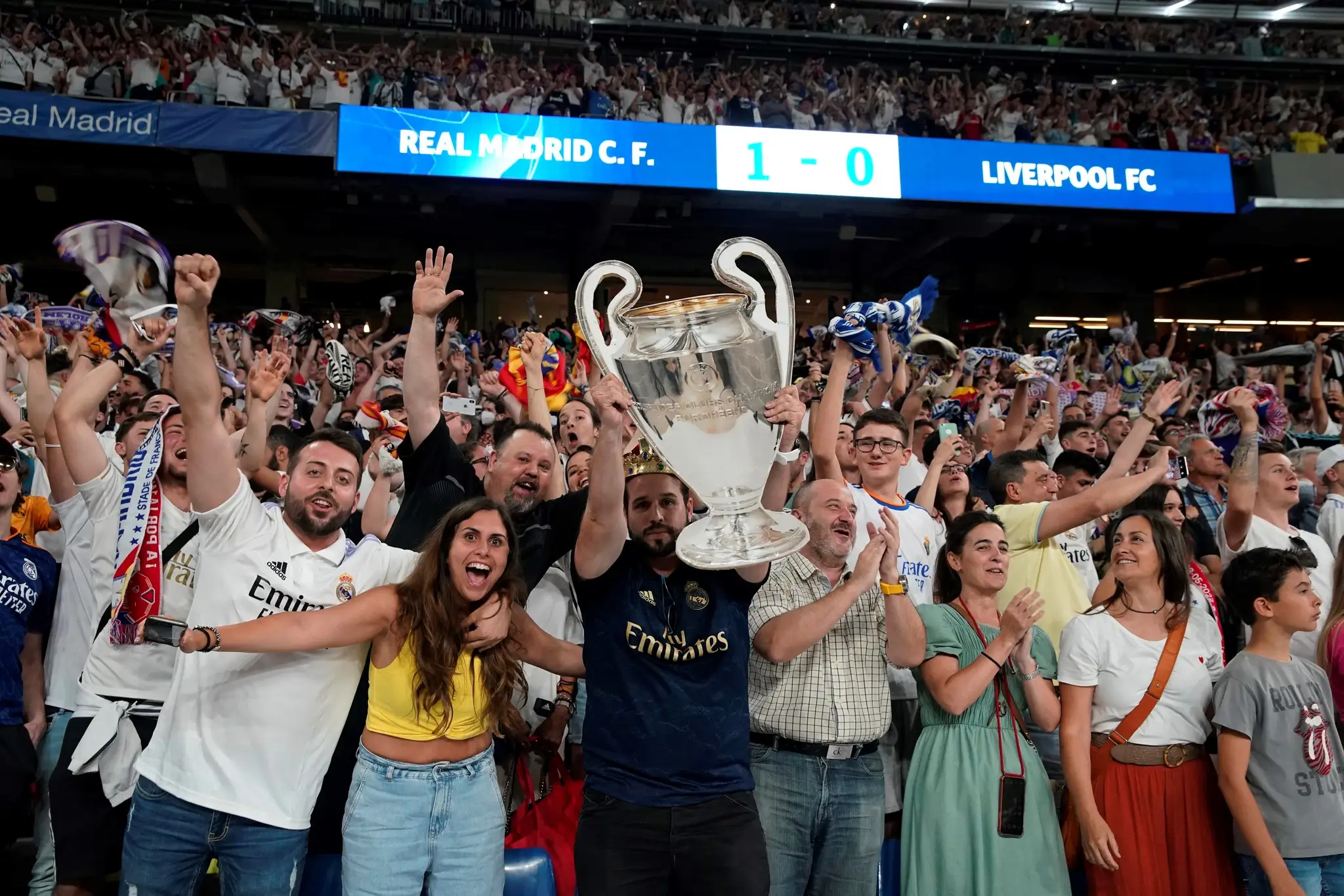 Fanúšikovia Realu Madrid.