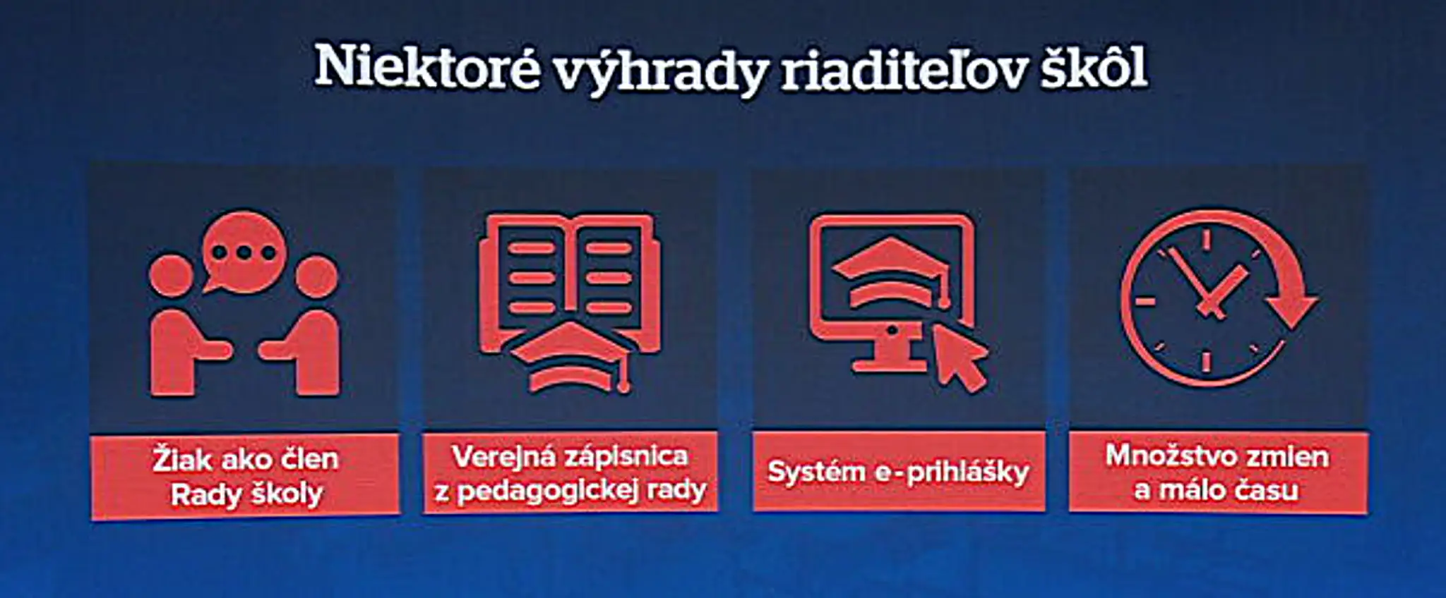 Výhrady riaditeľov. 