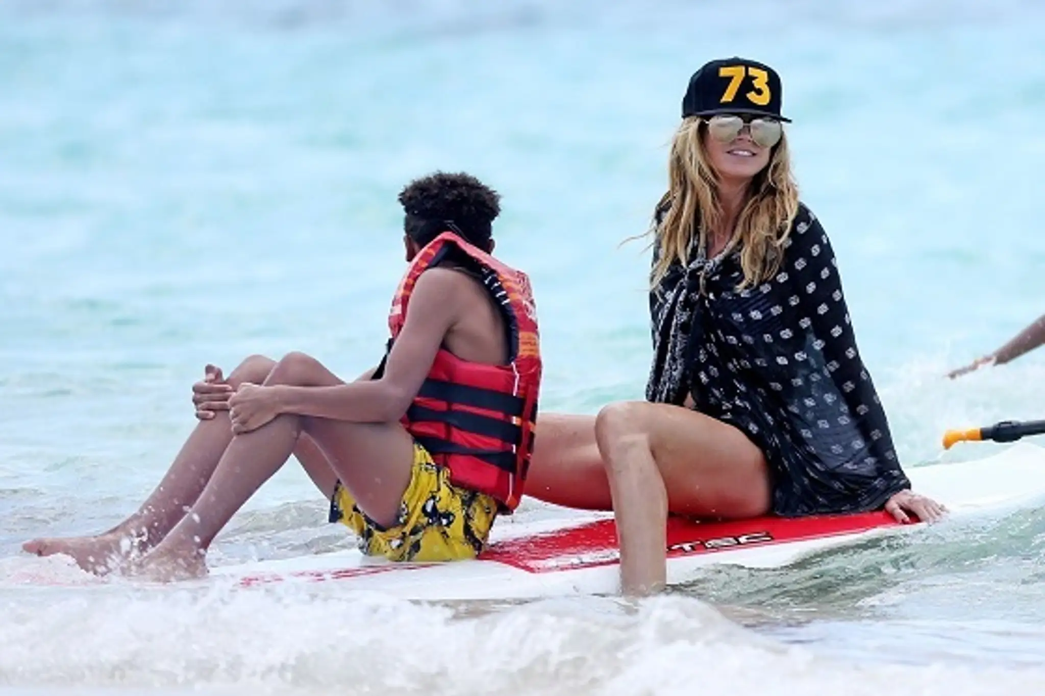 Heidi Klum na ostrovoch Turks a Caicos v Karibiku