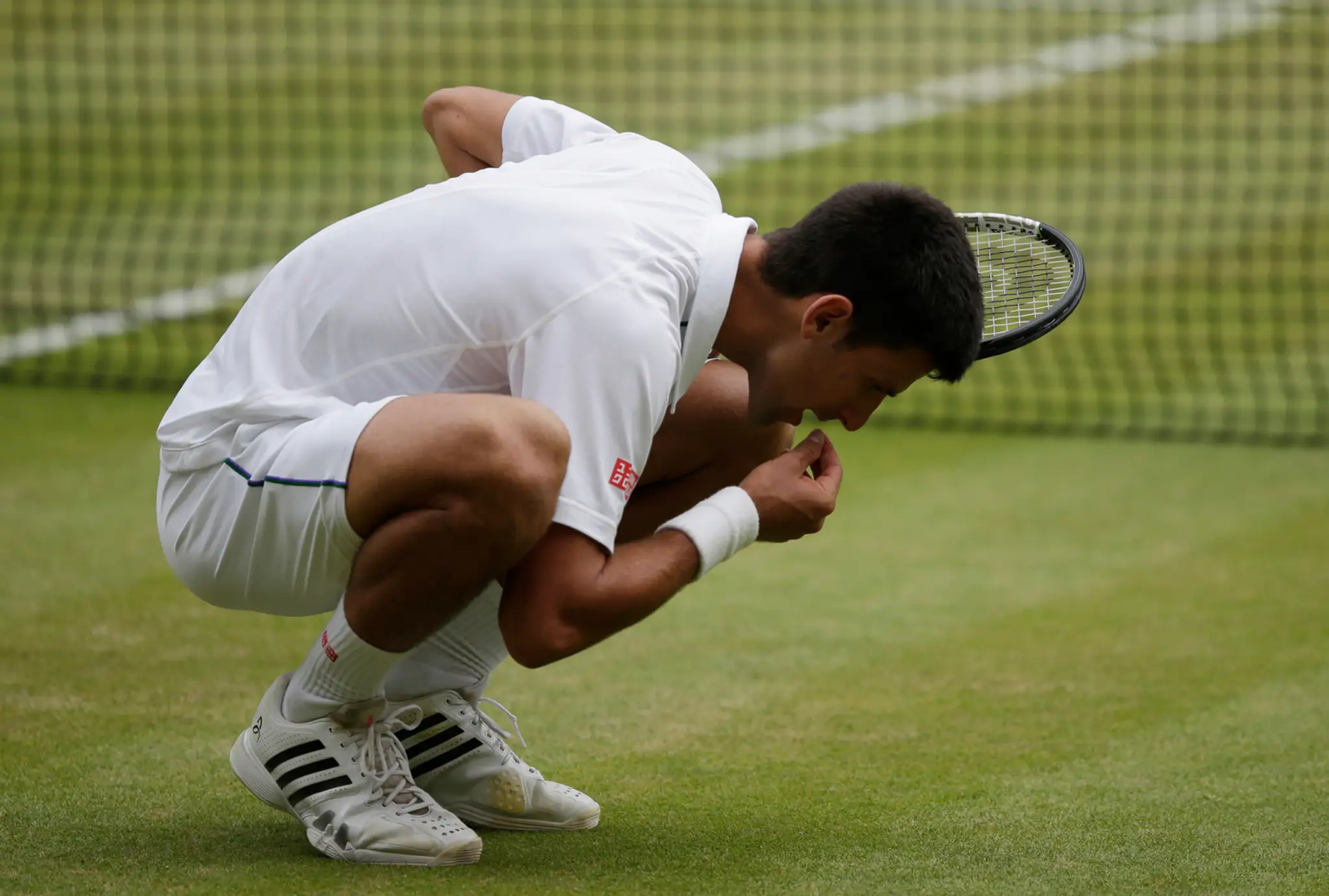 Srbský tenista Novak Djokovič po víťazstve na Wimbledone po roku opäť ochutnal trávu. 12. júla