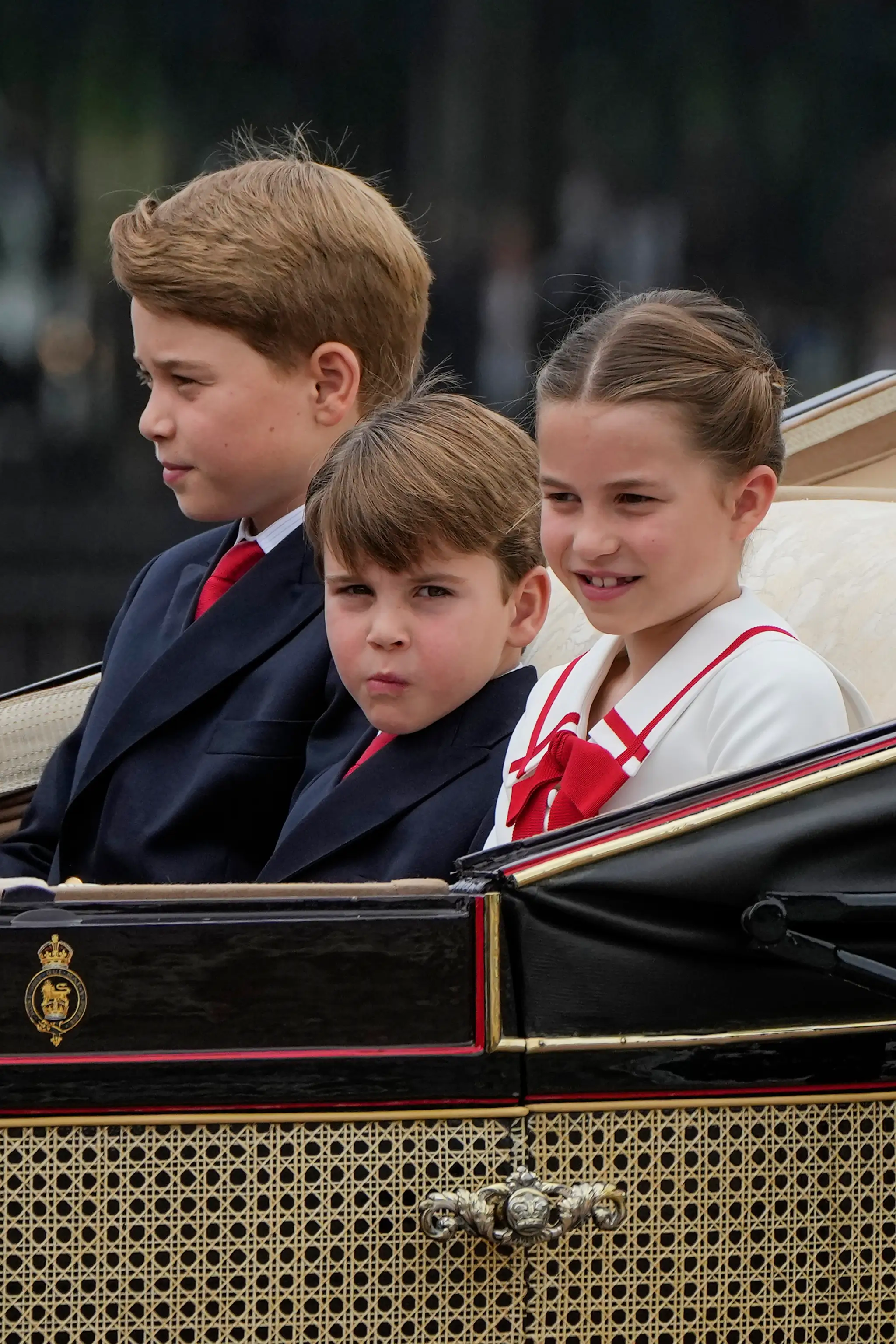 Britský princ George, princ Louis a princezná Charlotte.