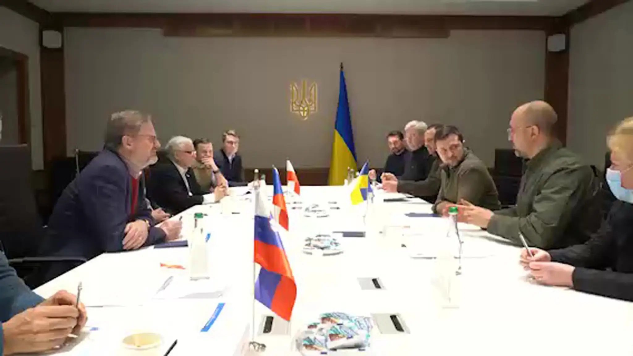 Premiéri Česka, Poľska a Slovinska sa stretli s prezidentom Volodymyrom Zelenskym.