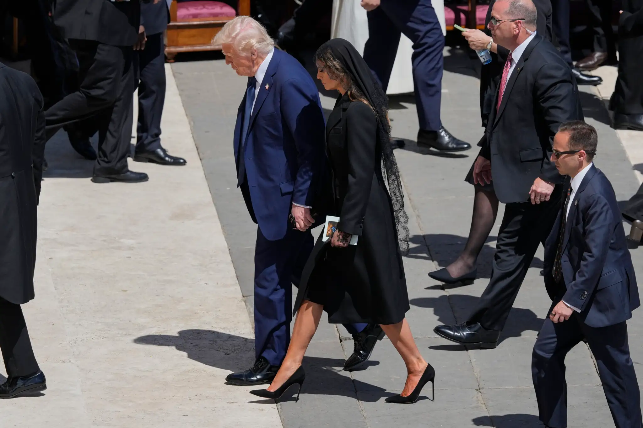 Donald Trump na pohrebe pápeža Františka 