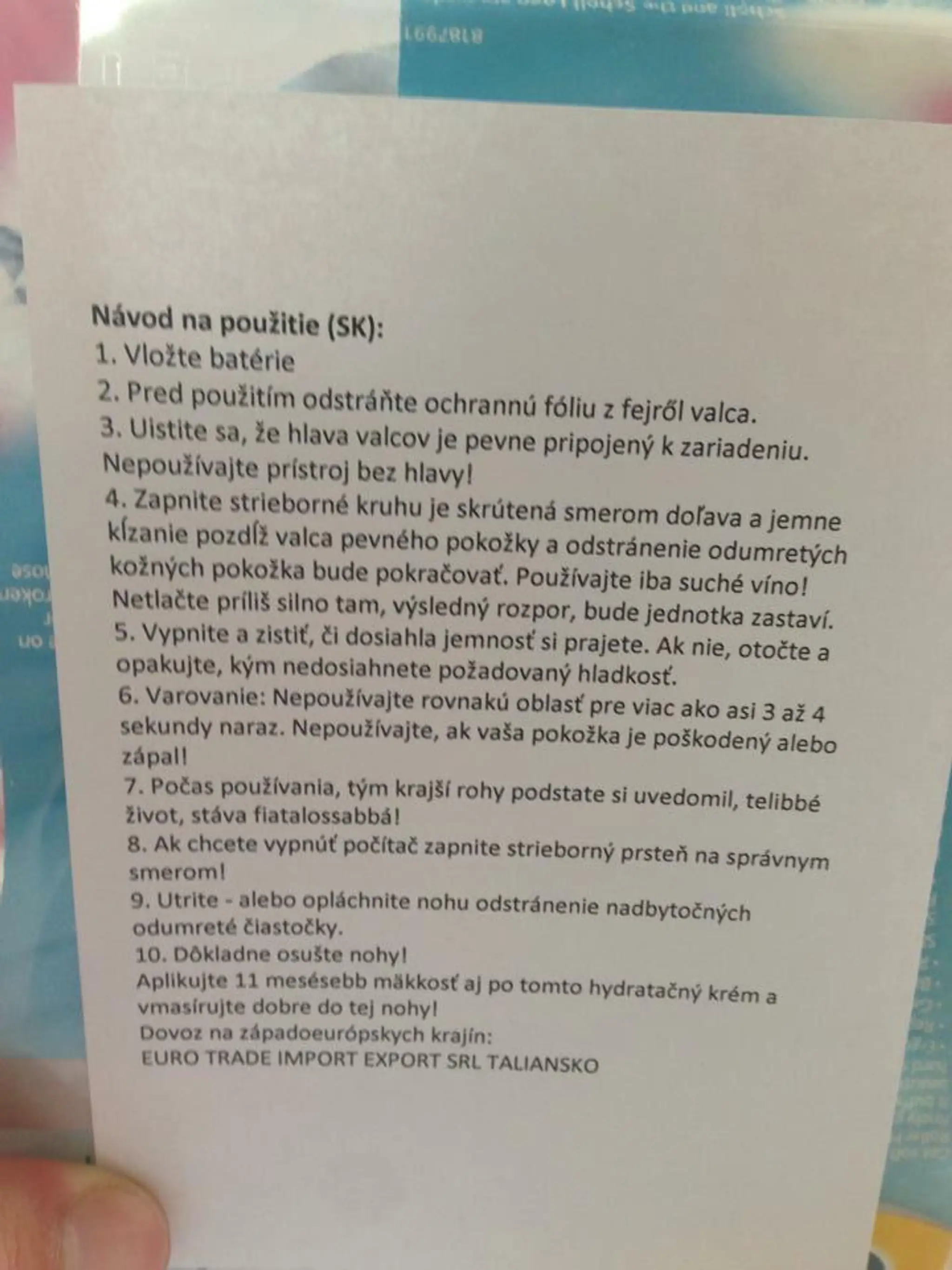 Zle preložený návod