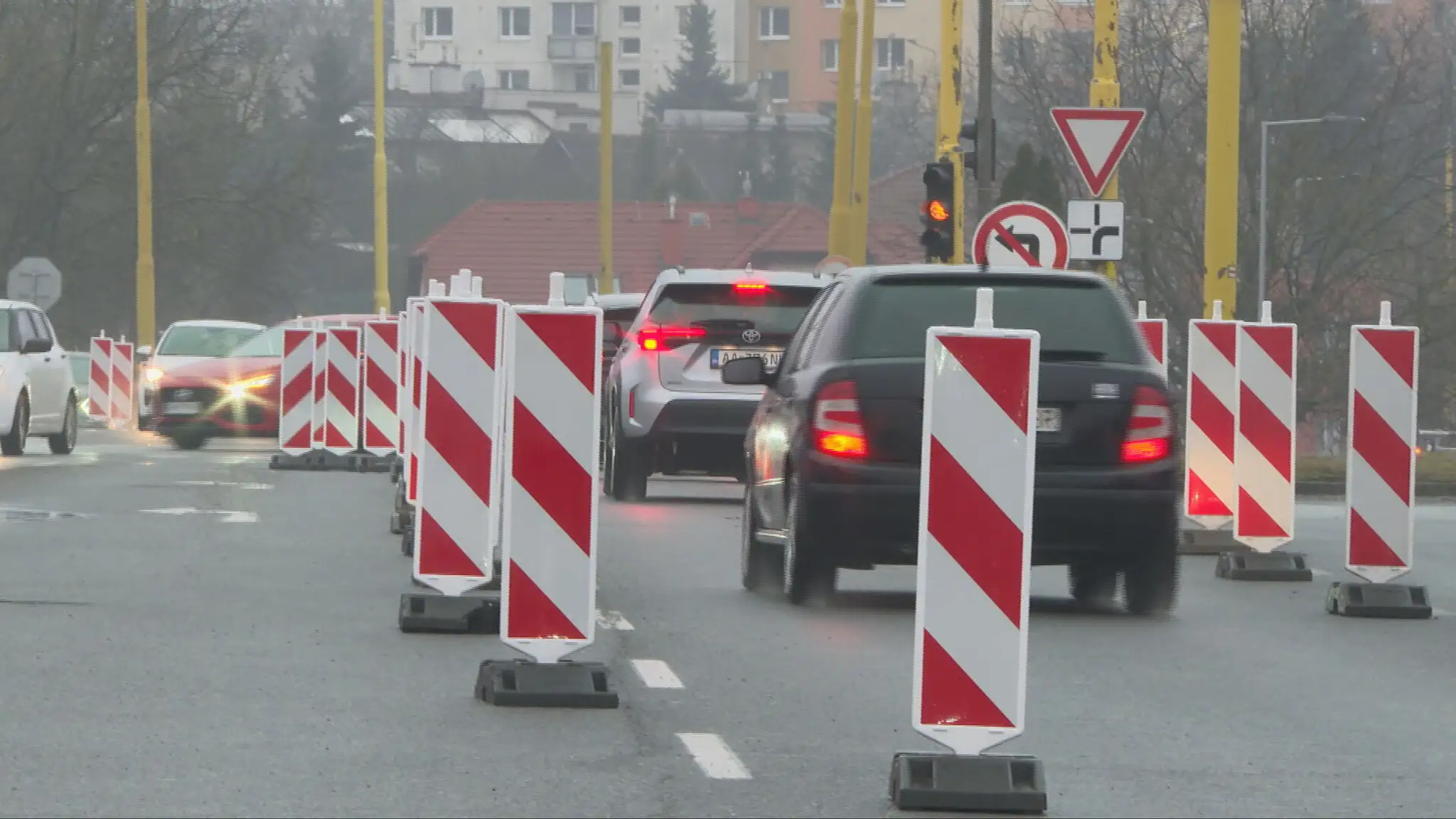 Pokazená križovatka v Prešove