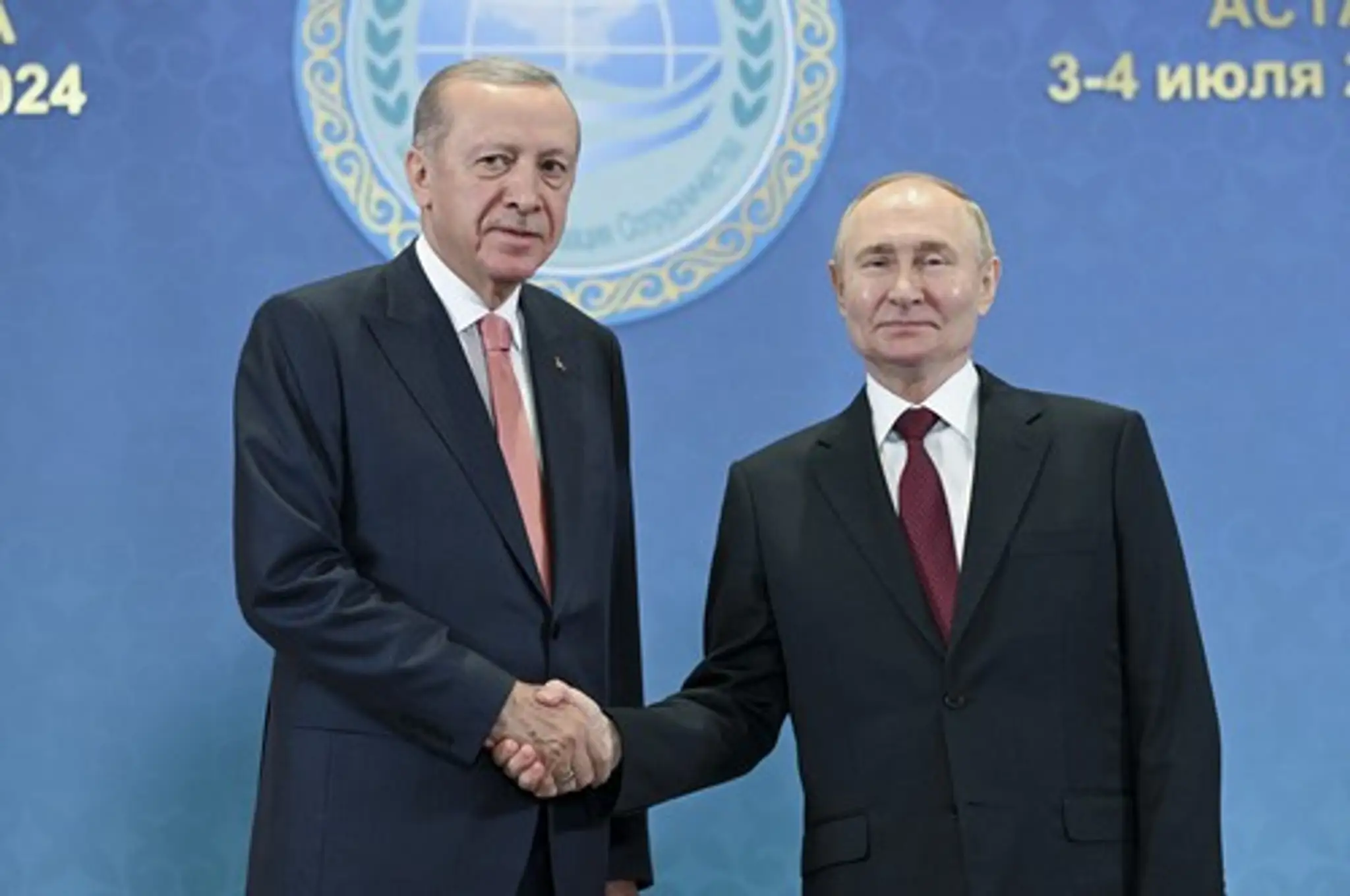 Turecký prezident Recep Tayyip Erdogan a ruský prezident Vladimir Putin