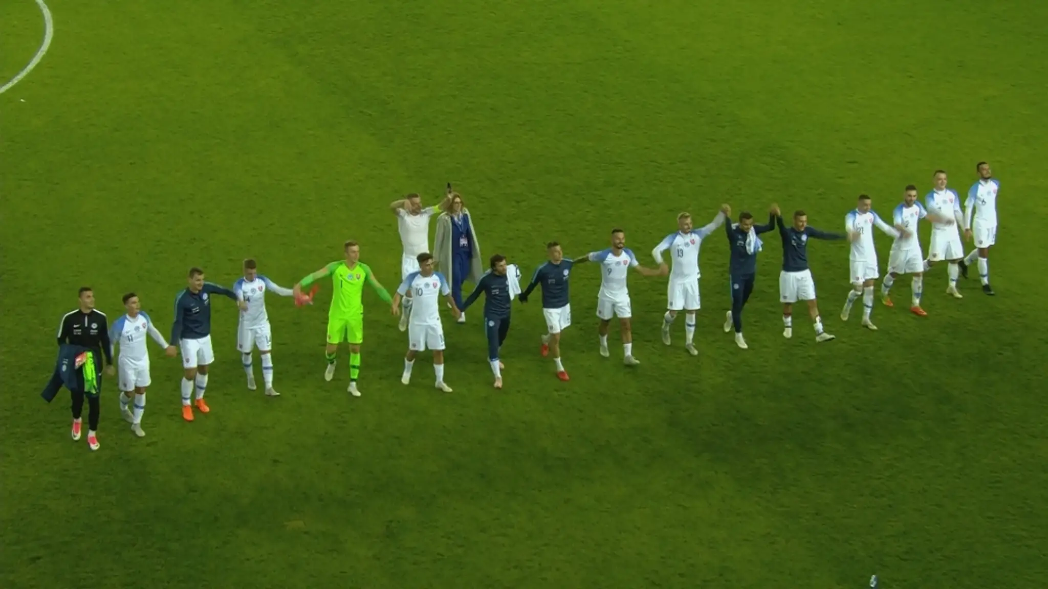 Slováci sa tešia z víťazstva nad Estónskom