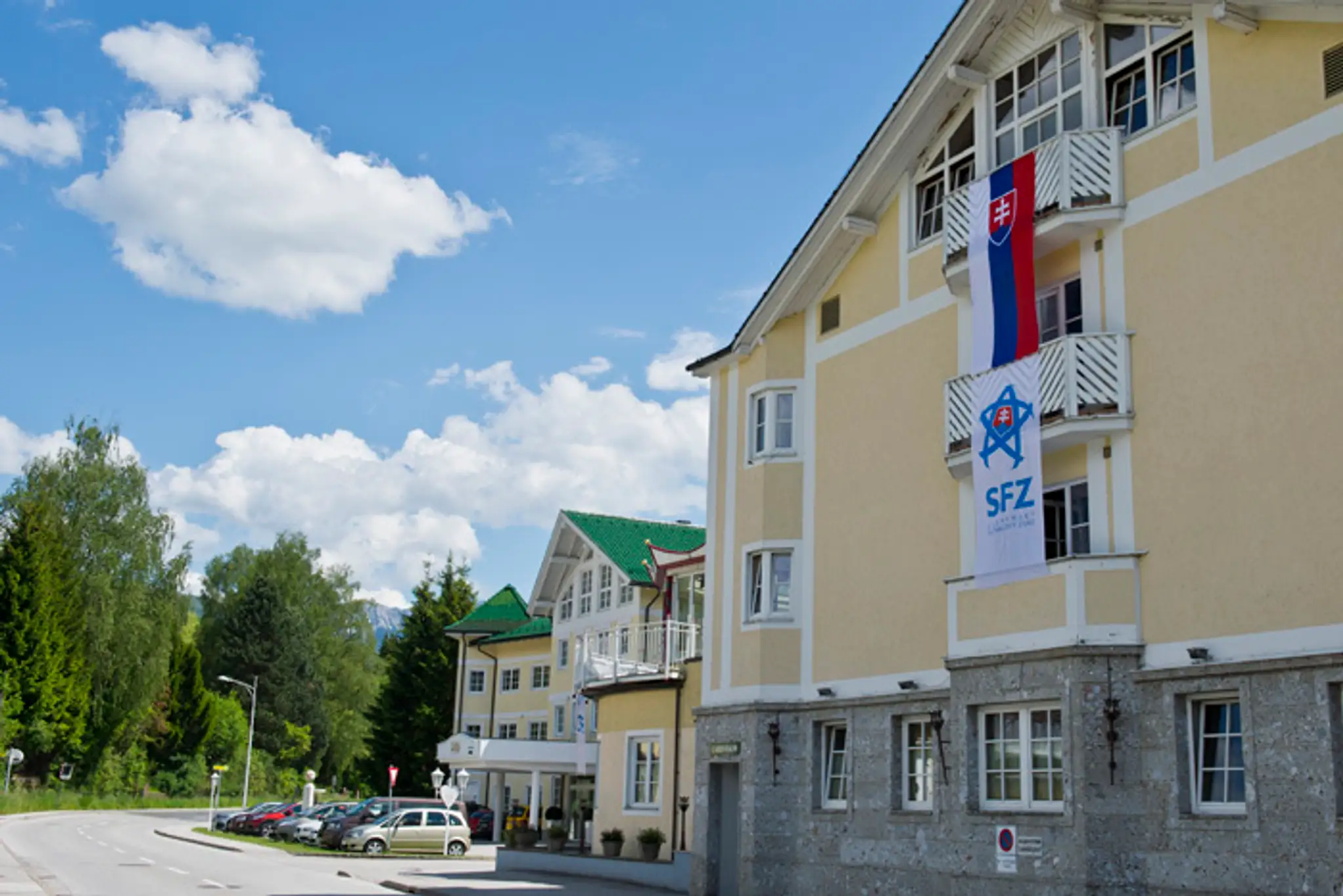 "Hlavný stan" reprezentácie počas prípravného kempu pred ME vo Francúzsku, v rakúskom Windischgarstene. 