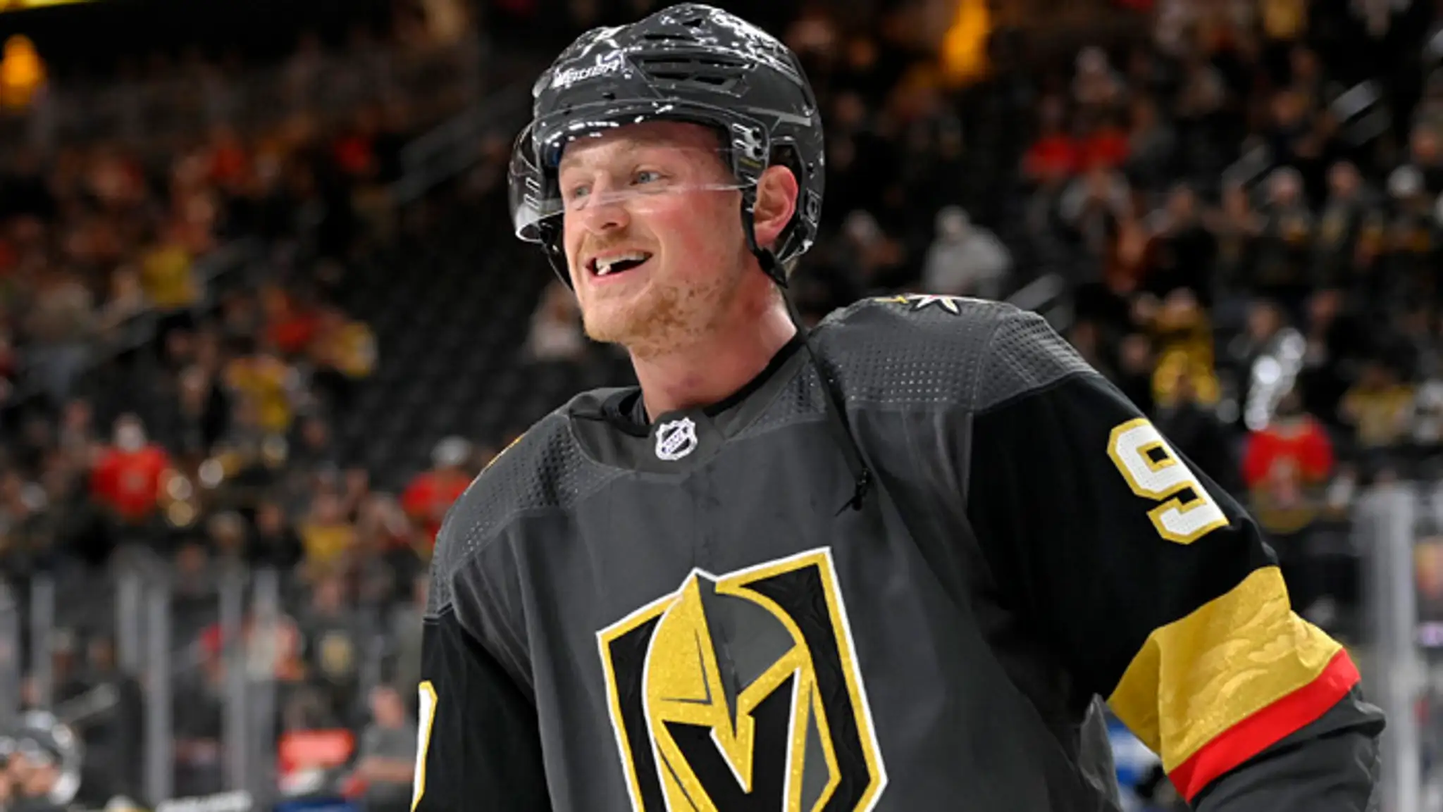 Americký útočník Jack Eichel z tímu Vegas Golden Knights.