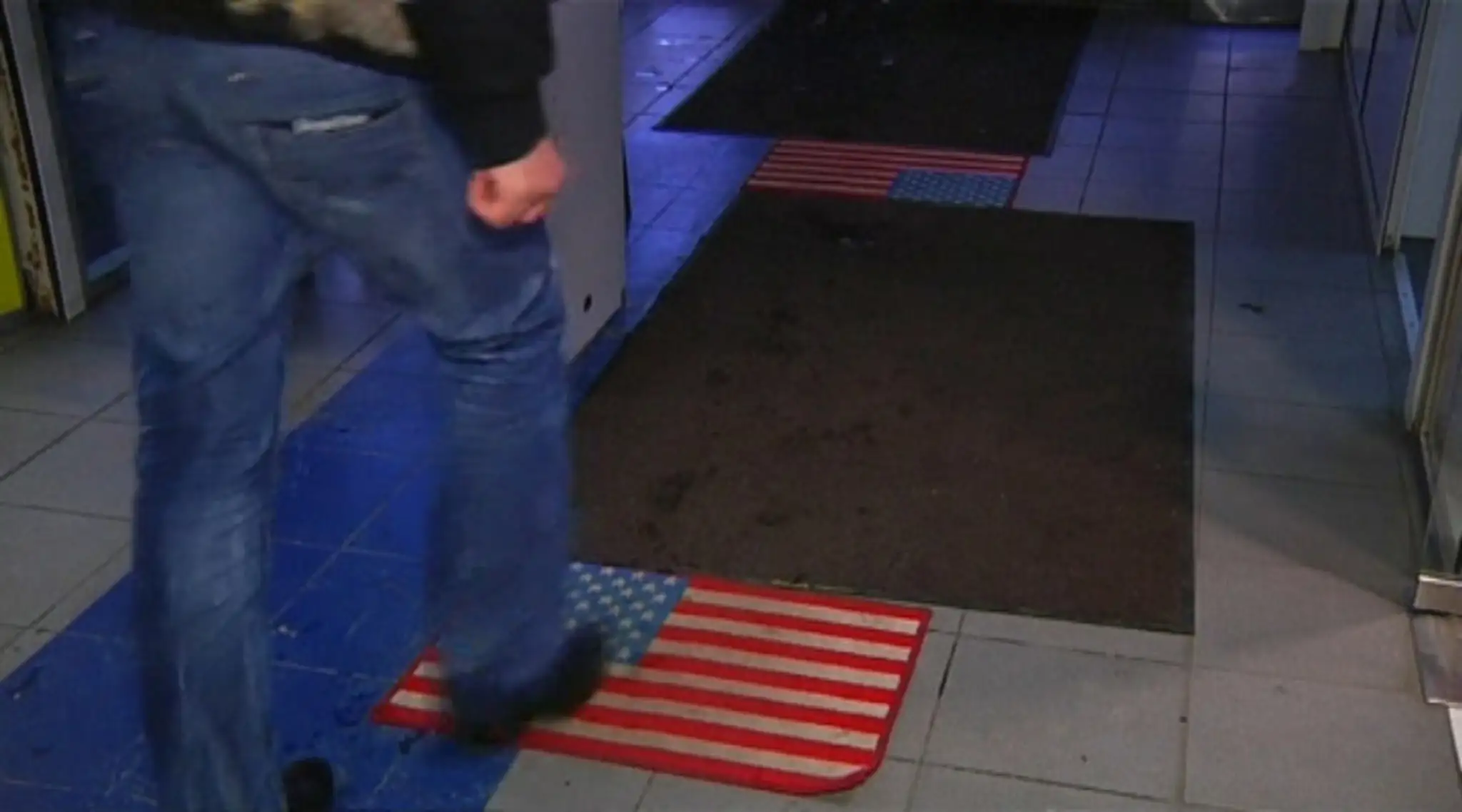 Rohožka v tvare vlajky USA.