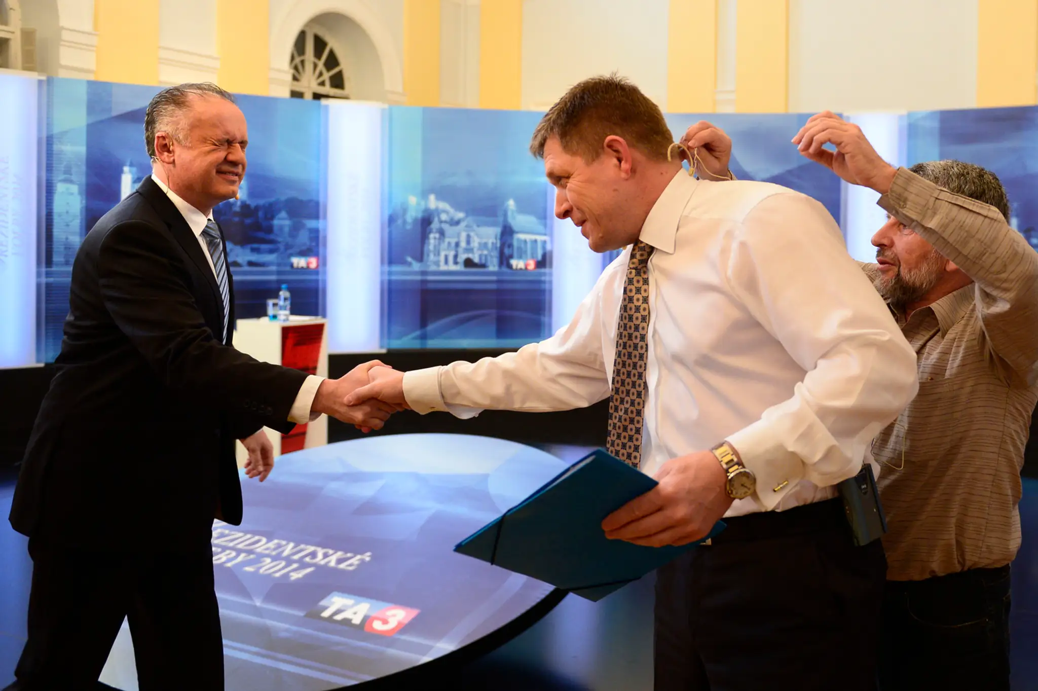 Andrej Kiska a Robert Fico počas predvolebnej kampane