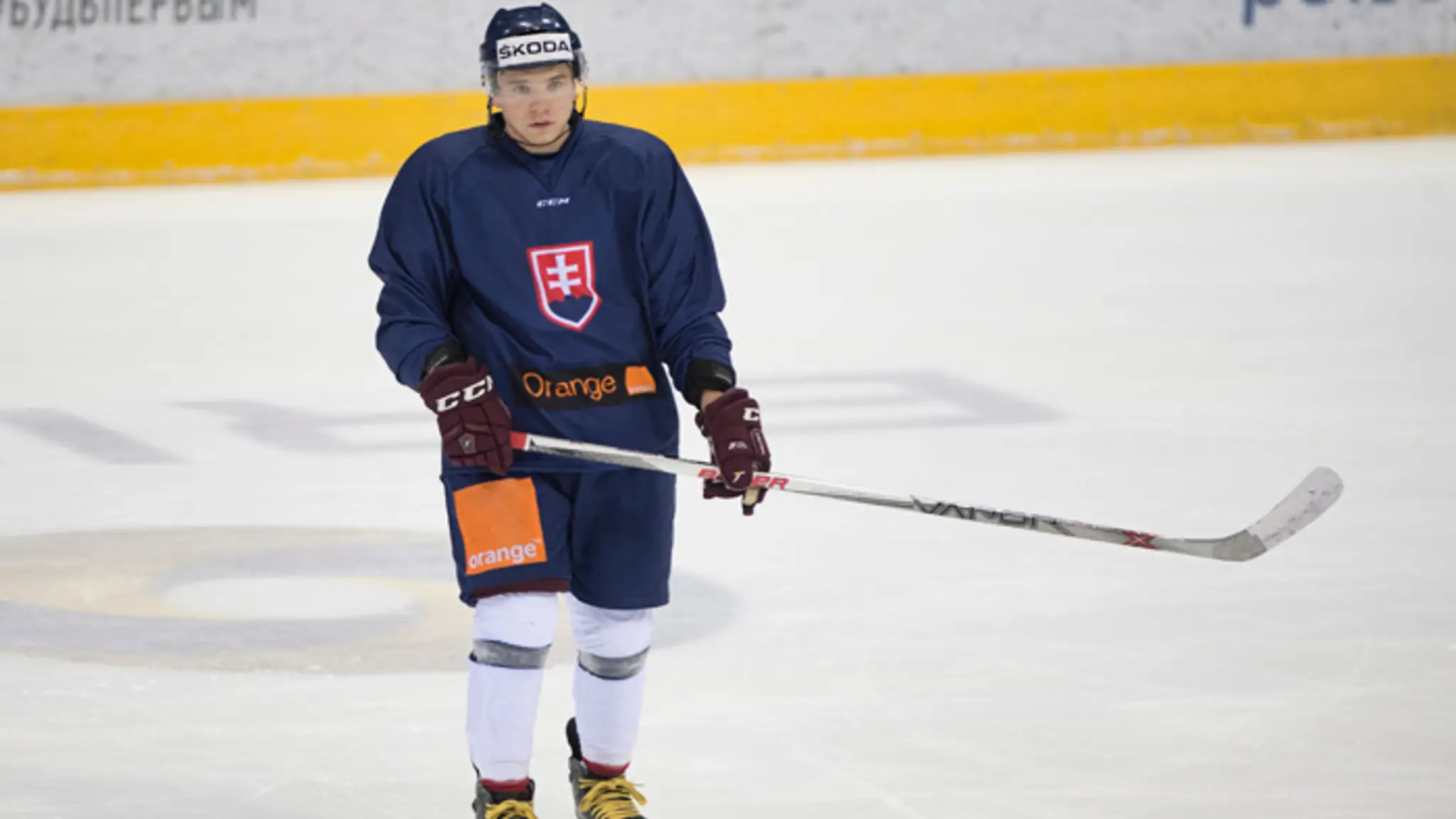 Hokejový útočník Martin Réway počas tréningu reprezentácie.